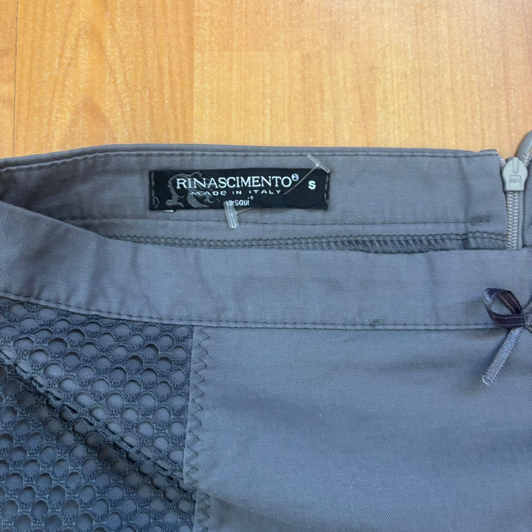 Vintage Y2K Rinascimento Grey Pencil Skirt Small Honeycomb Panels image 4