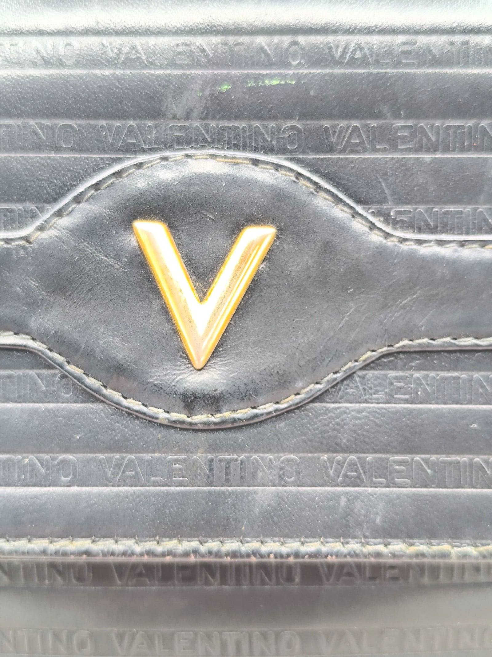 Valentino Black Leather Logo Clutch Bag image 3
