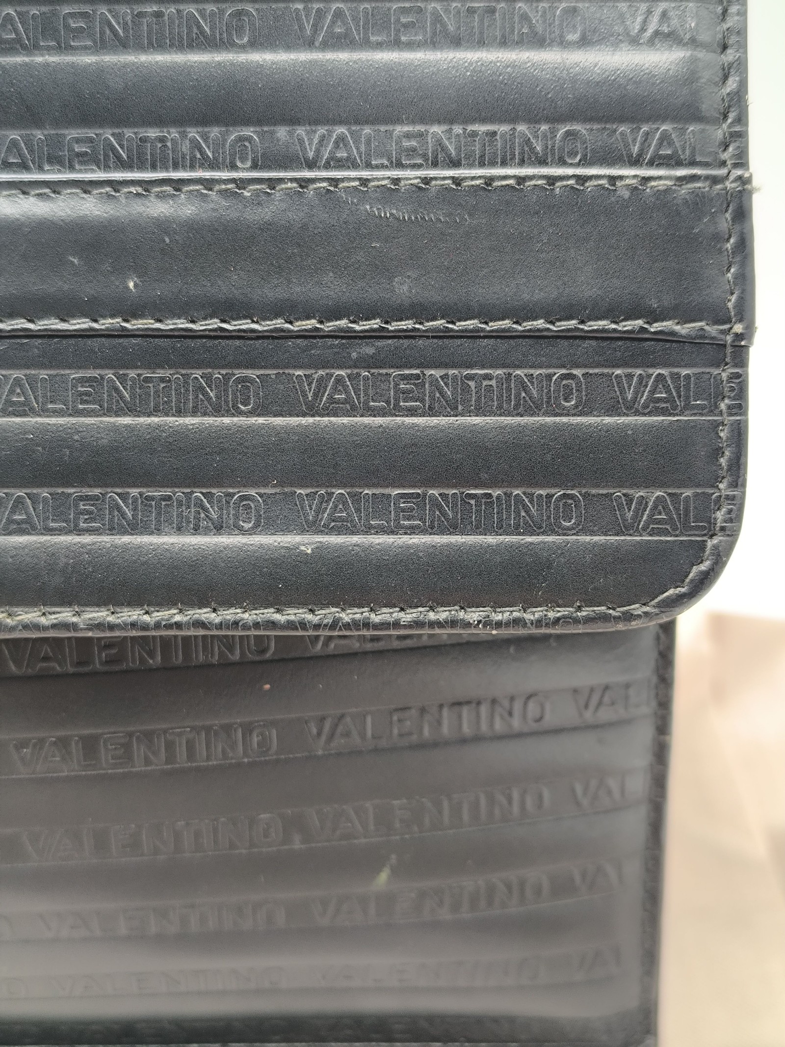 Valentino Black Leather Logo Clutch Bag image 4