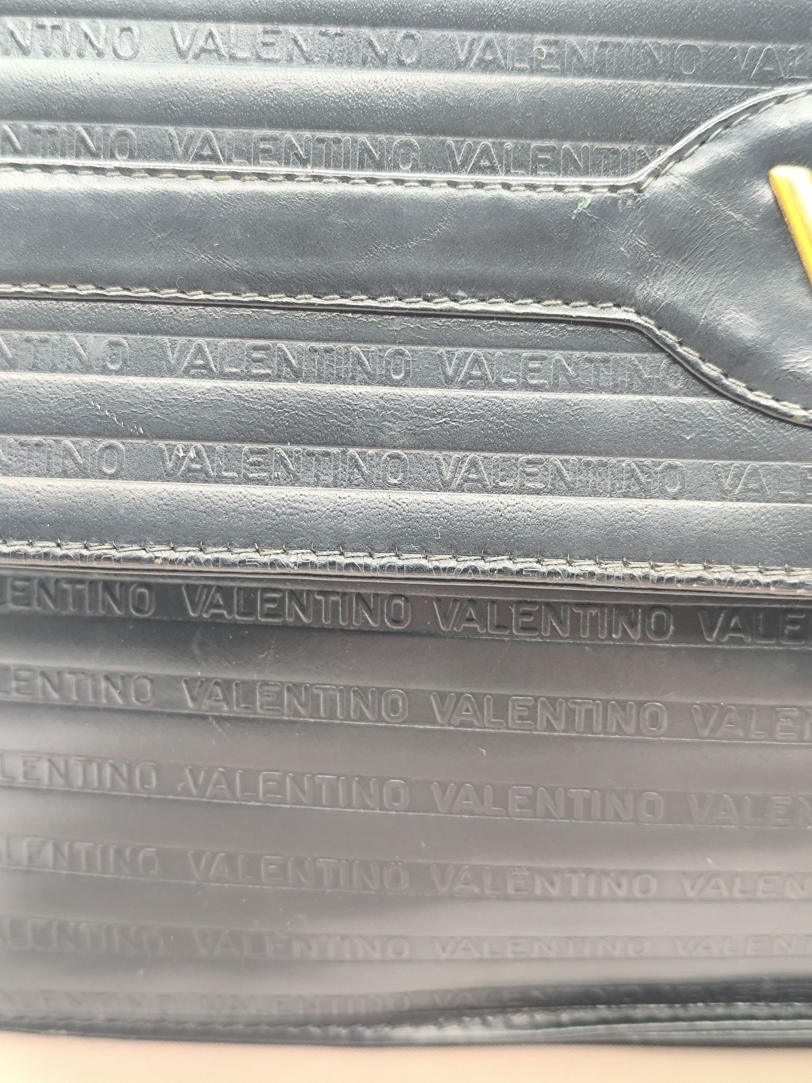 Valentino Black Leather Logo Clutch Bag image 5