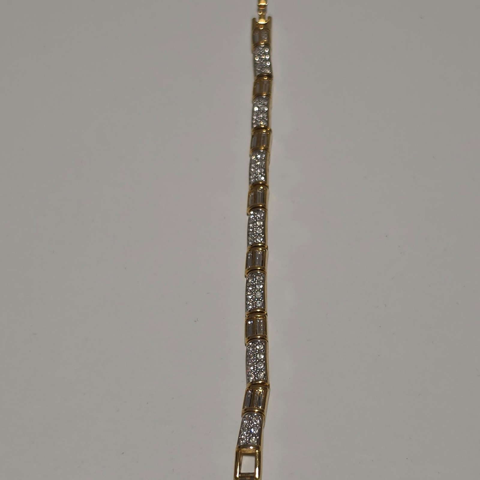 Swarovski Gold Tone & Crystal Tennis Bracelet. B3