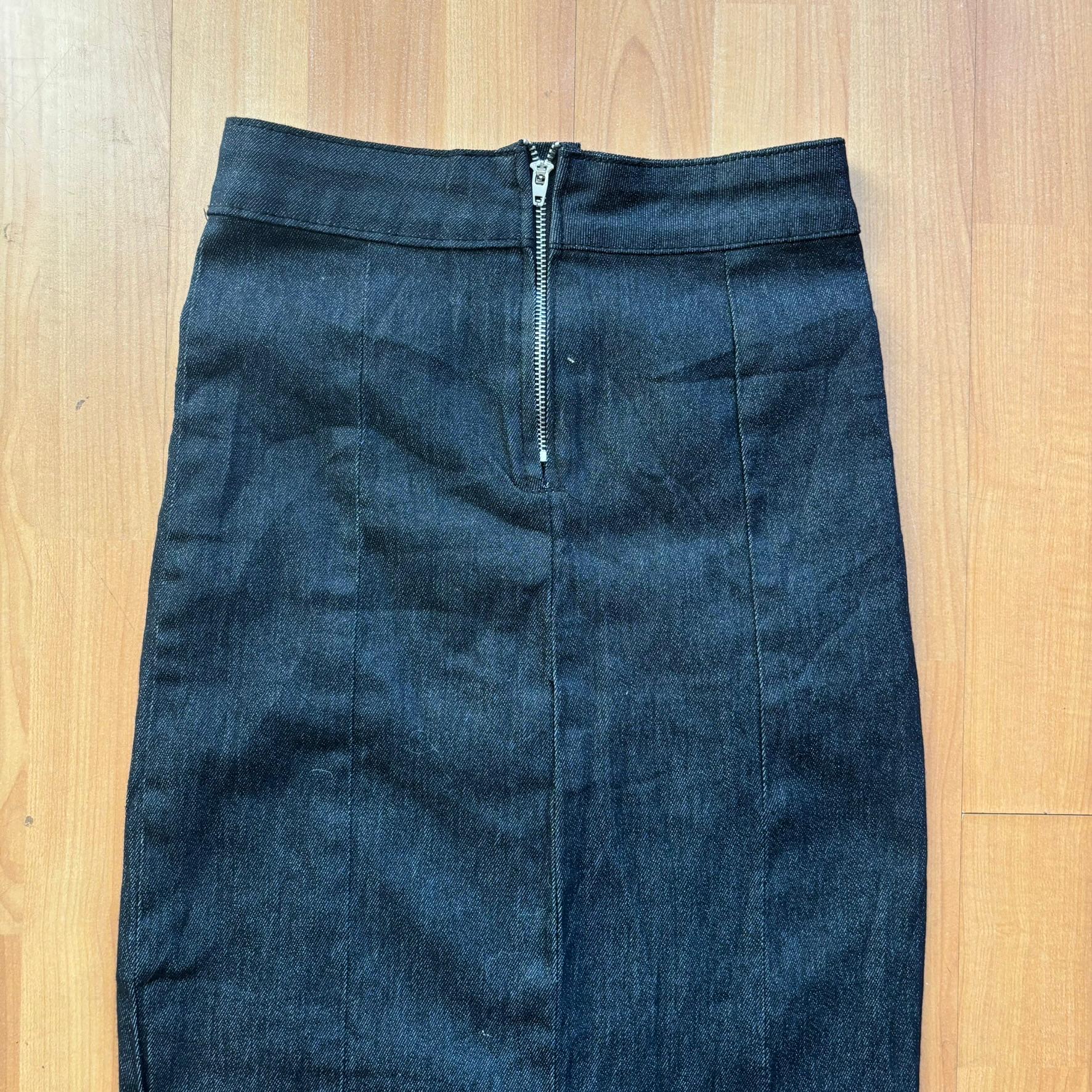 Vintage Dark Denim Mermaid Style Skirt UK 4-6 image 4