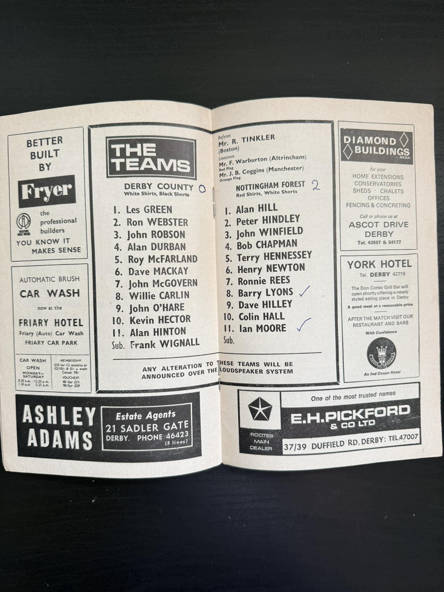 Derby County 1969-70 Football Programme Nottingham Forest image 3
