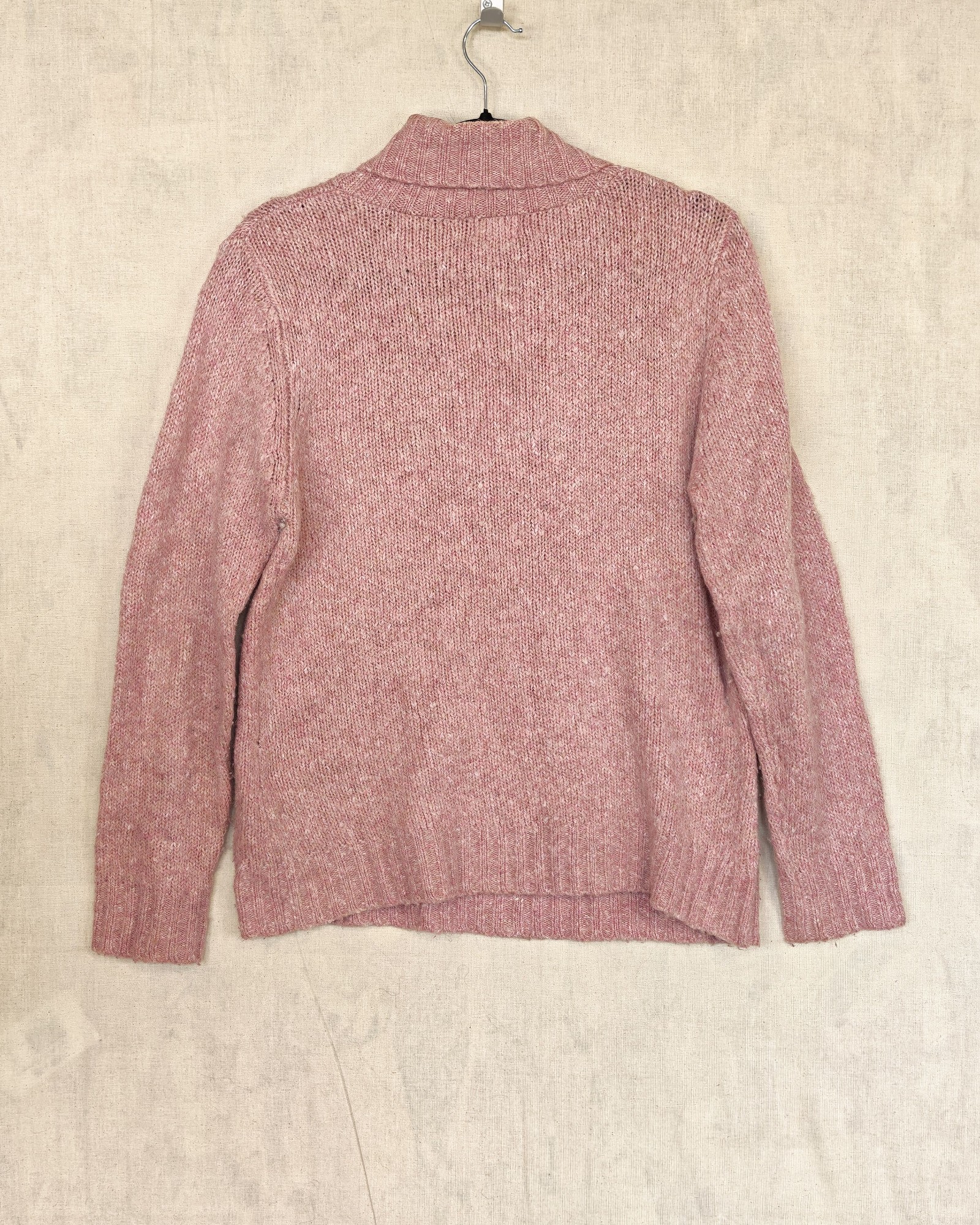 L.L.Bean Women's Pink Shawl Collar Sweater Large-Regular Wool Blend image 3
