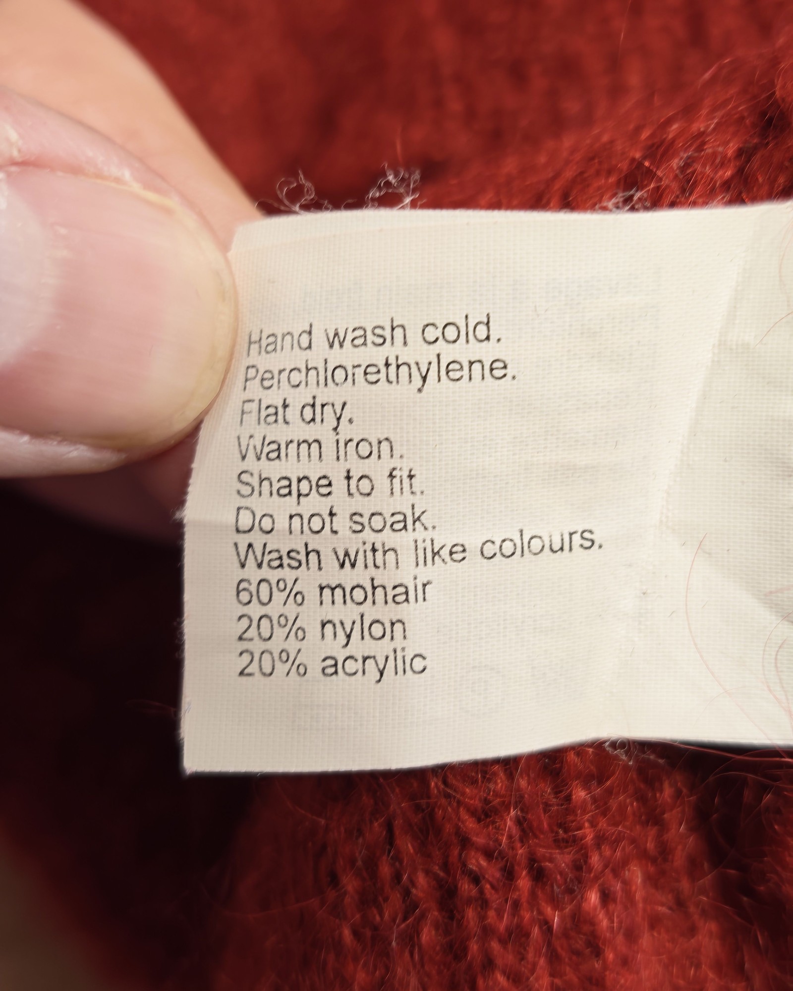 InWear Red Mohair Blend Jumper Medium image 4