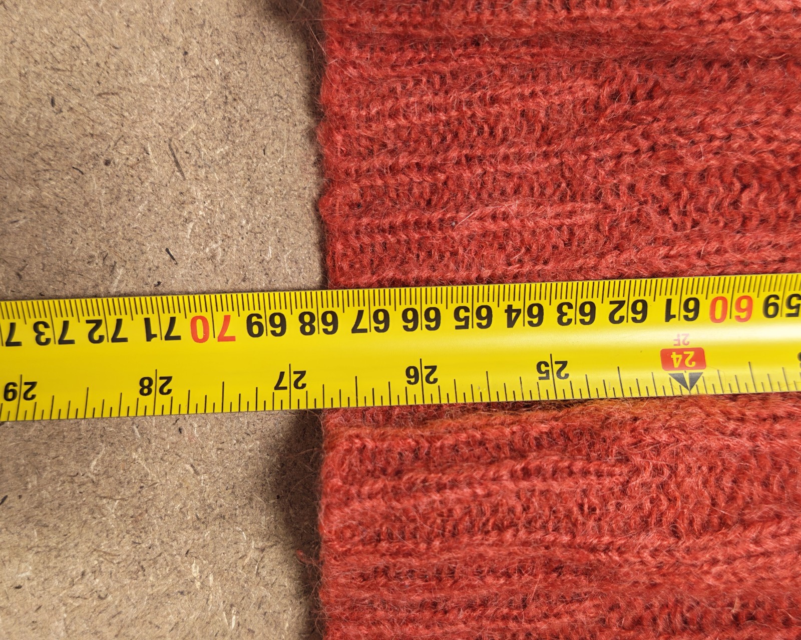 Yarra Trail Rust Ribbed Mohair Blend Roll Neck Sweater Large image 6