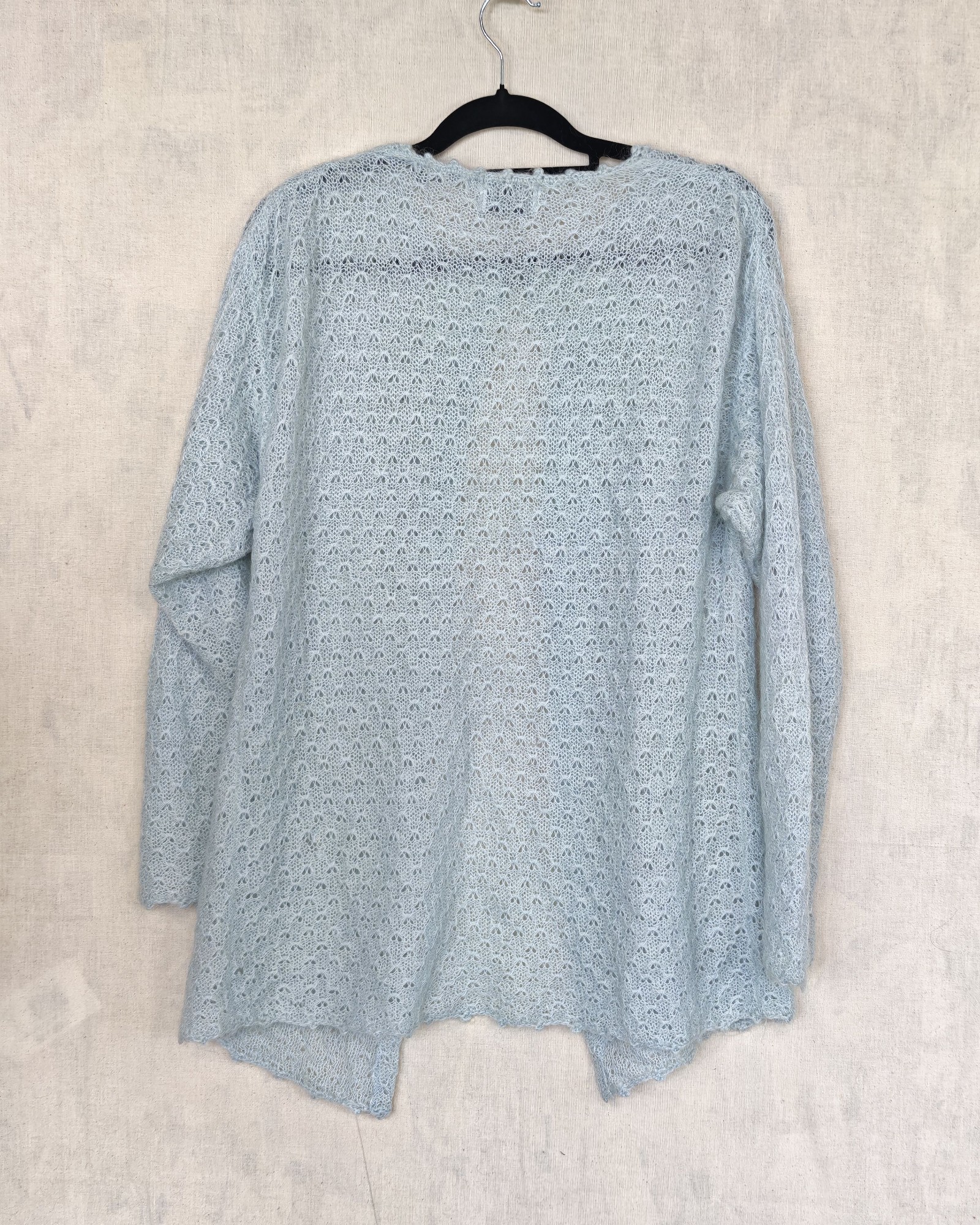 RJ Honey Light Blue Women's Open Knit Cardigan M image 3