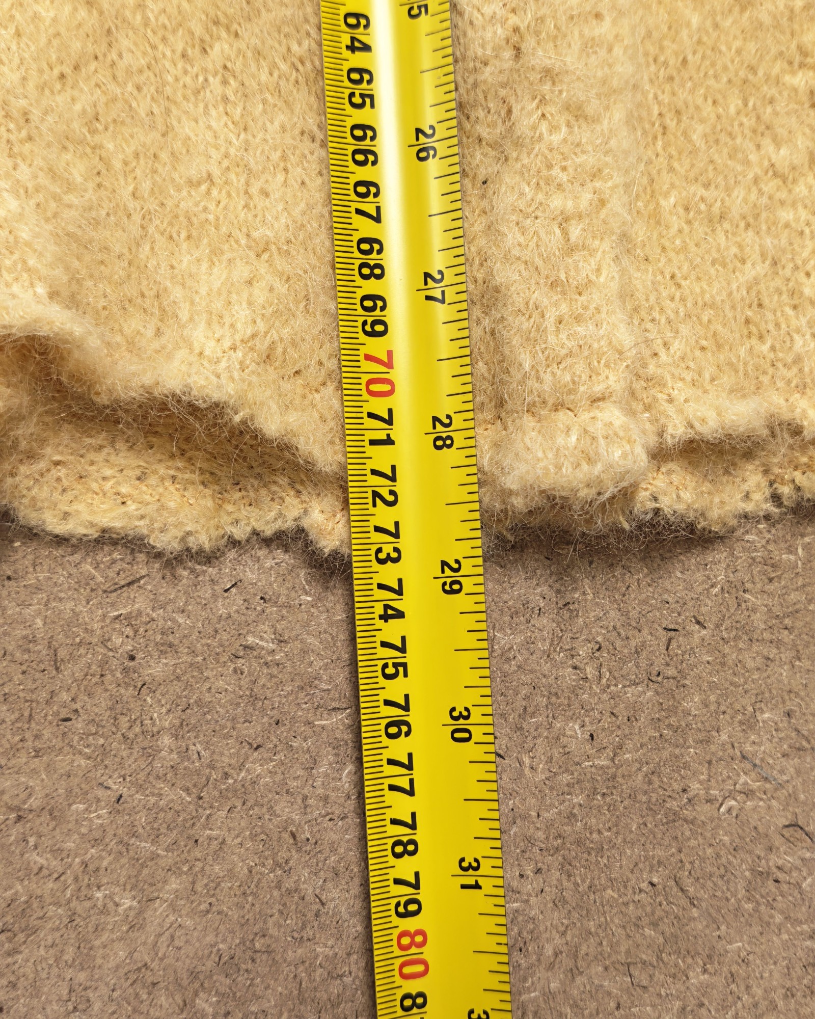 Beige Ladies Mohair Knit Cardigan Large image 4