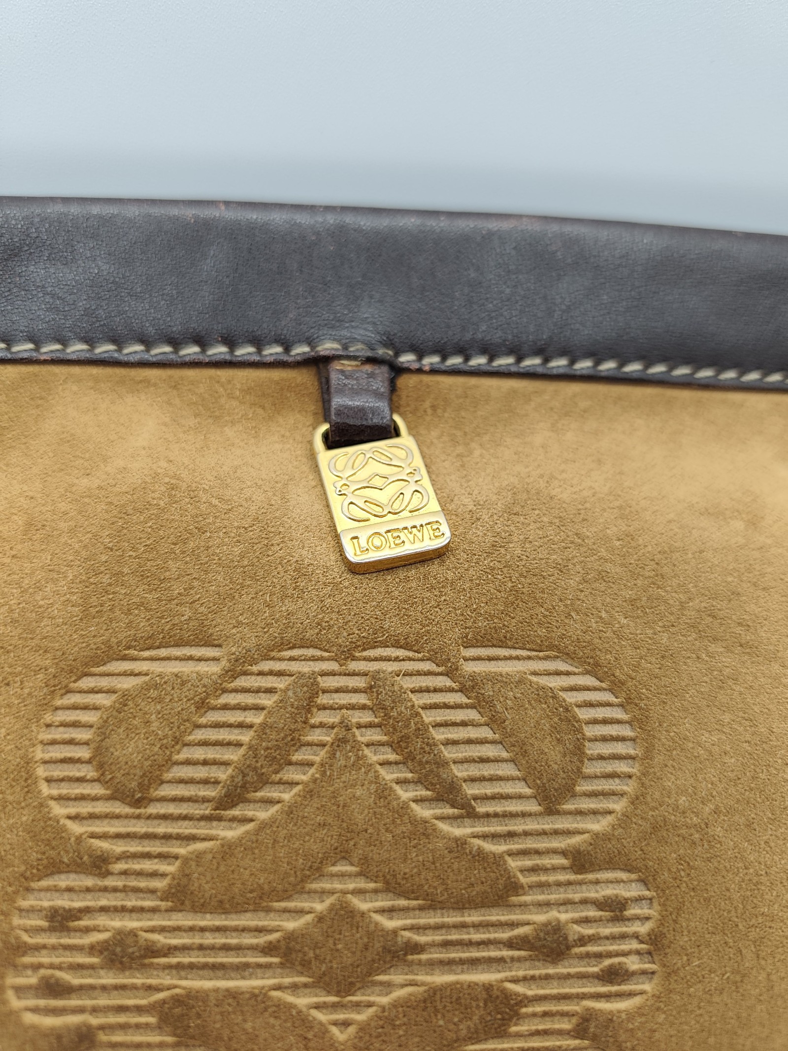 Loewe Women's Brown Suede & Leather Clutch Bag Other image 2