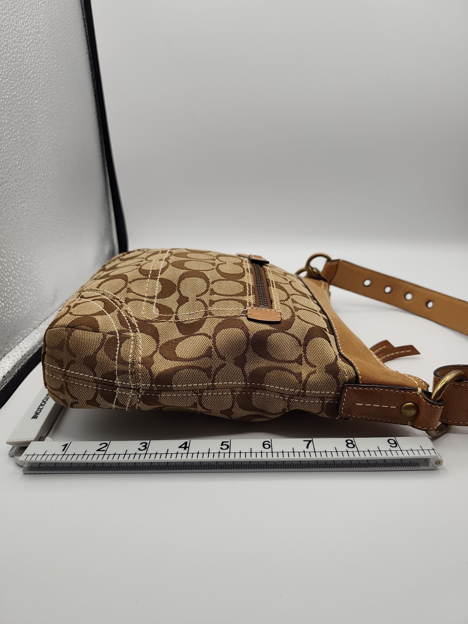 Coach Women's Brown Signature Canvas Crossbody Bag Other image 6