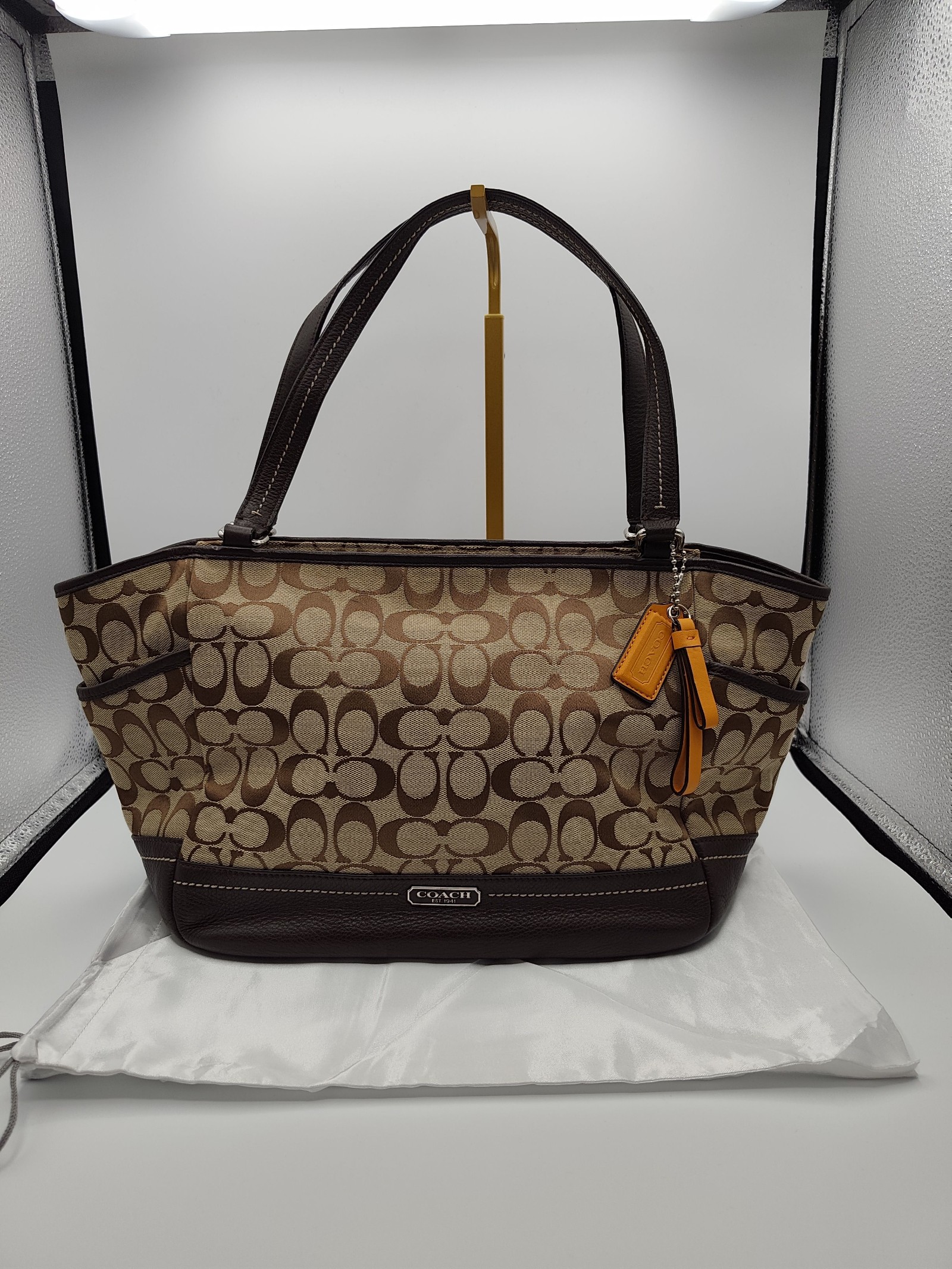 Coach Women's Brown Signature Tote Bag