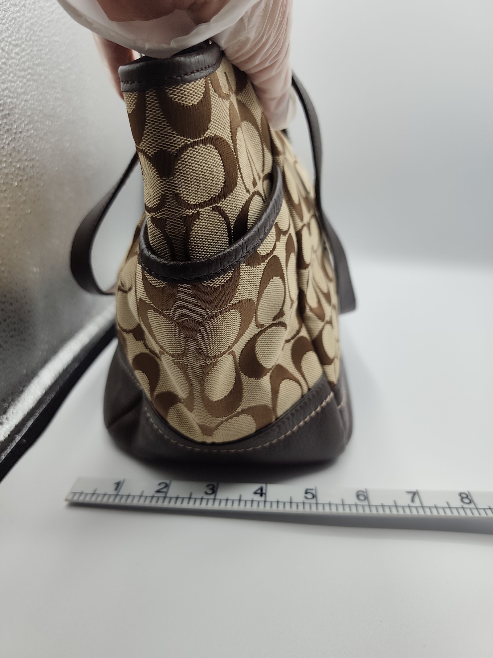 Coach Women's Brown Signature Tote Bag image 9