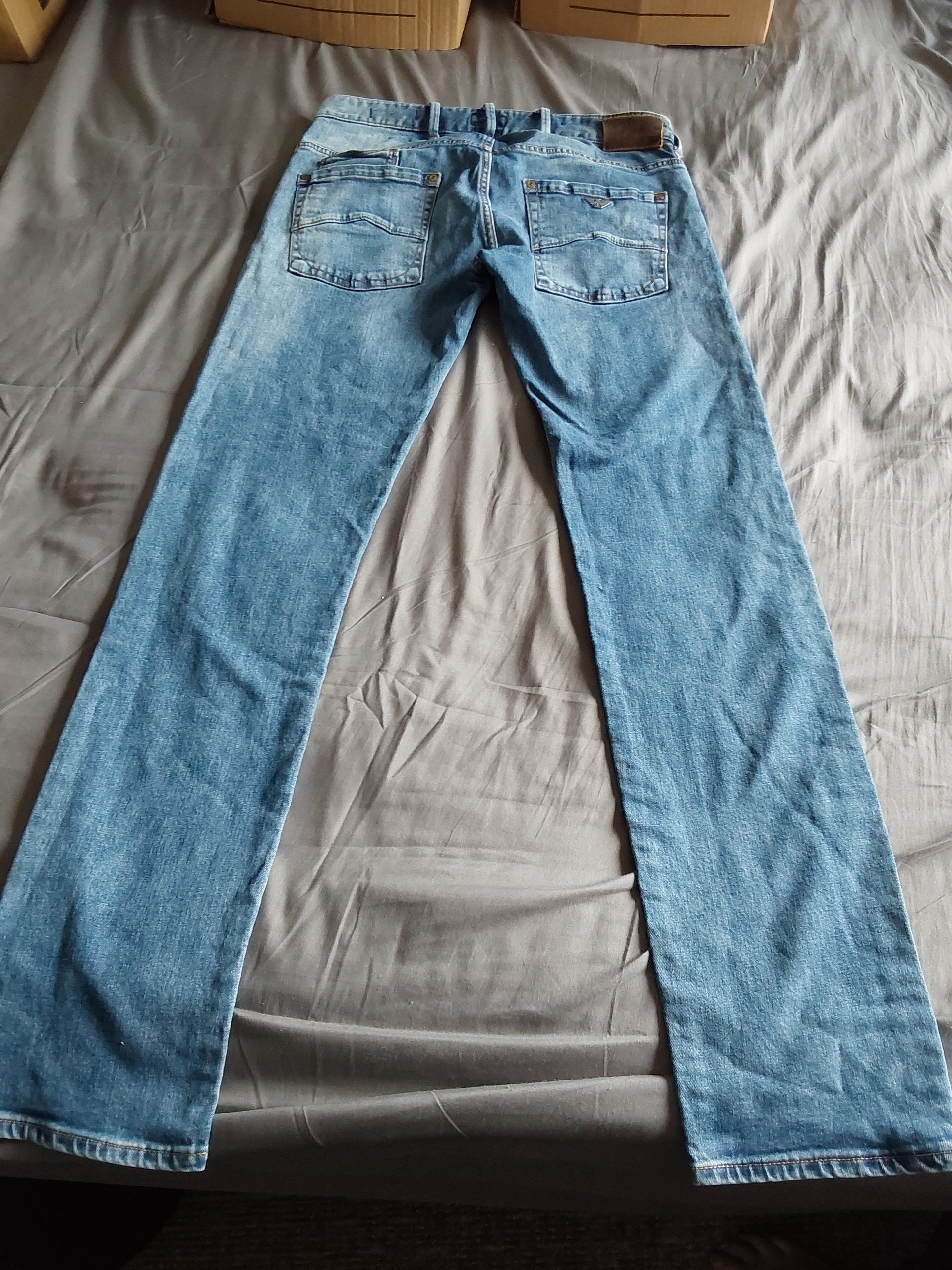 Armani Jeans Light Blue Slim Jeans 30 Waist 32 Inside Leg Mens Button Fly image 5