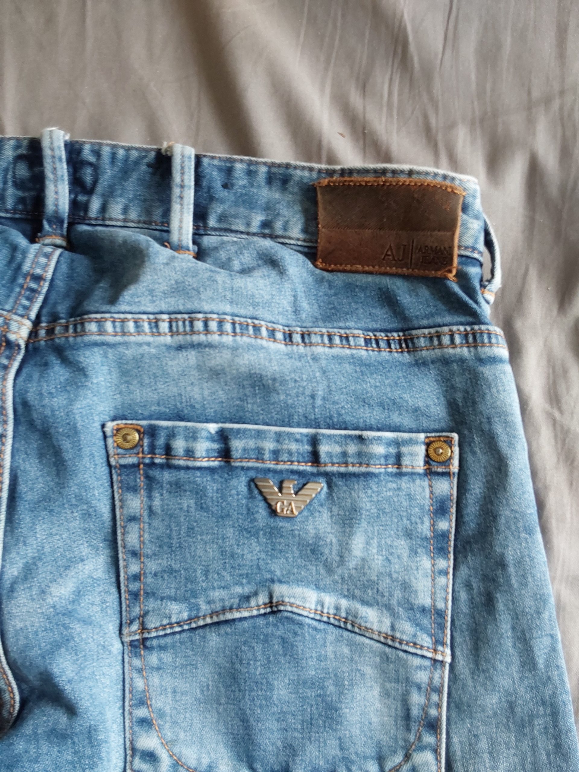 Armani Jeans Light Blue Slim Jeans 30 Waist 32 Inside Leg Mens Button Fly image 6