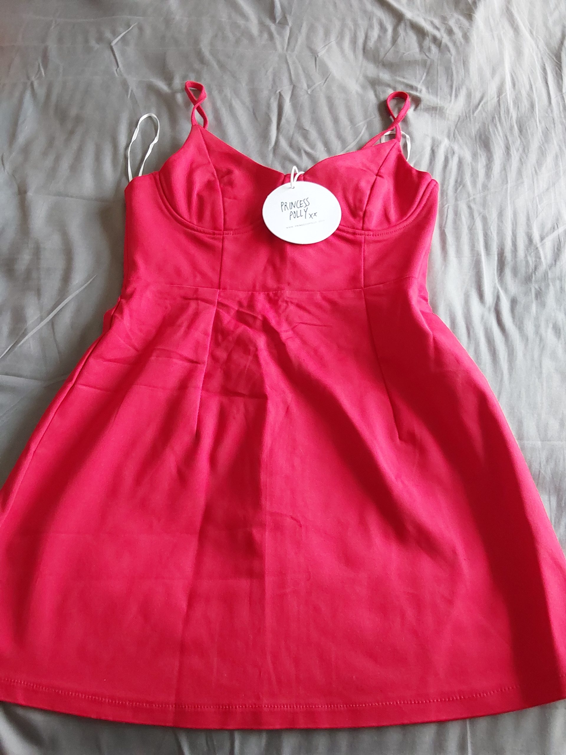 Princess Polly Red Sleeveless Mini Dress UK 12 BNWT Stunning Party