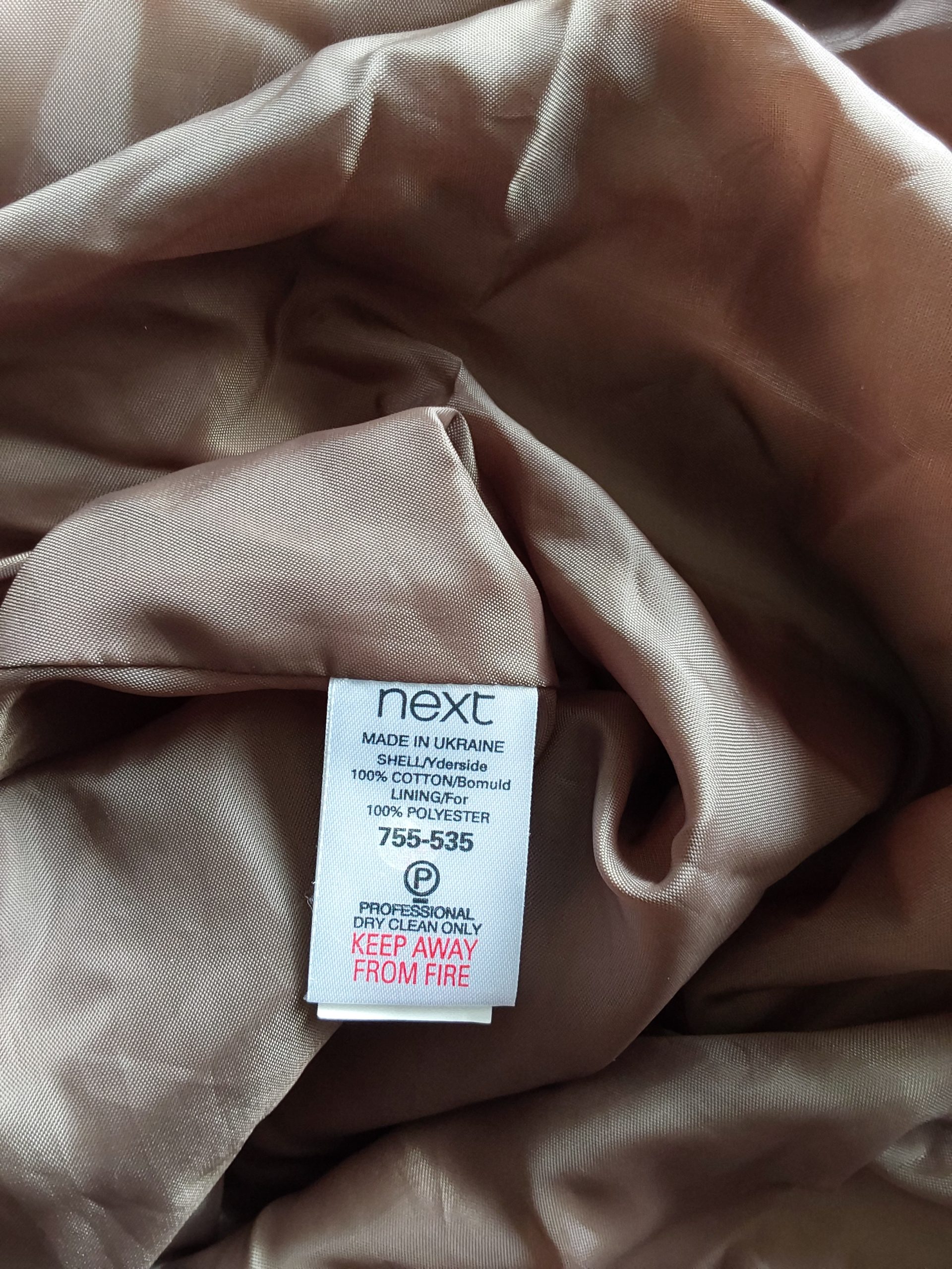 Next Beige Floral Print Lightweight Coat Size 12 Stunning Pattern image 8
