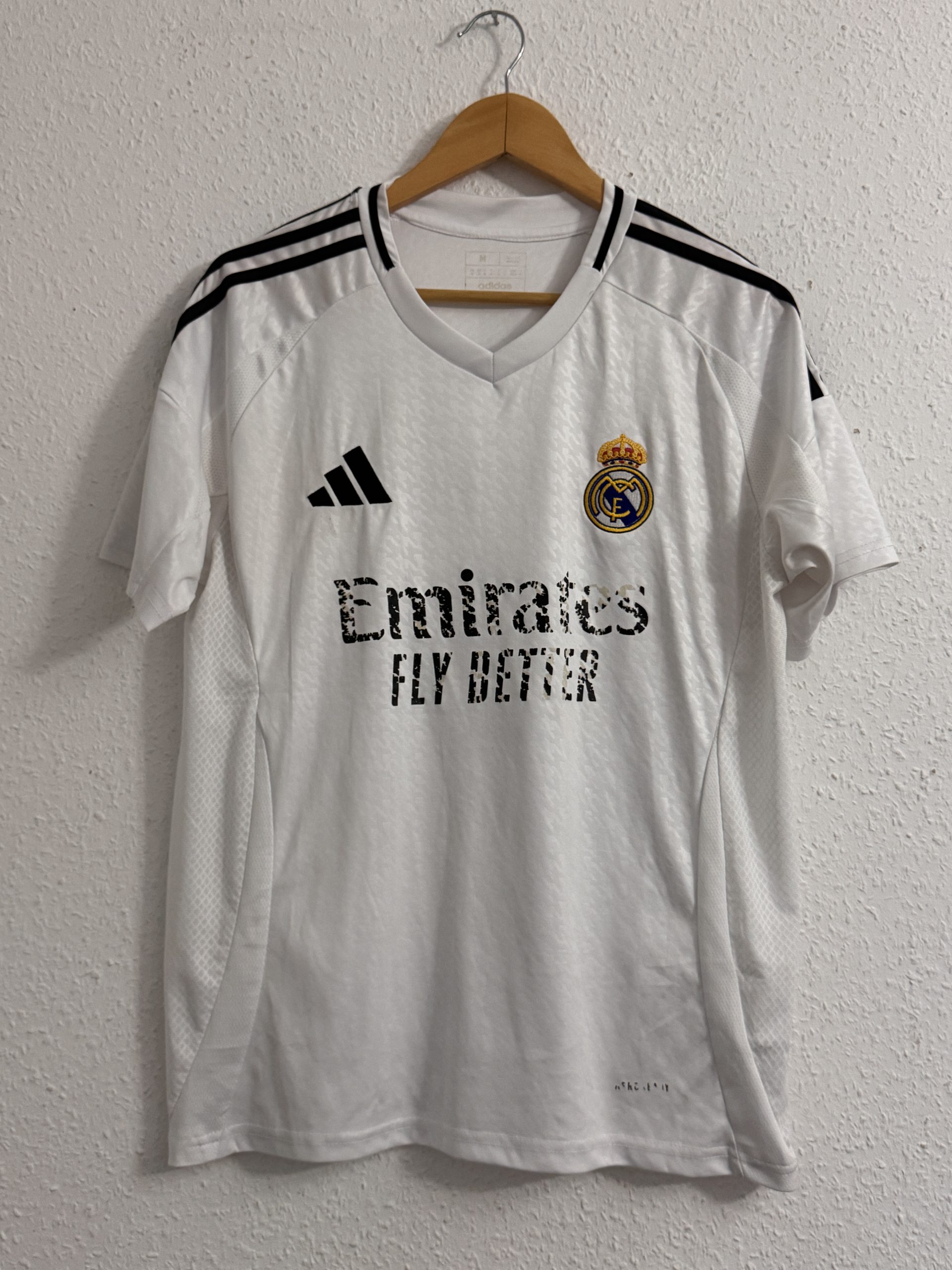 Adidas Real Madrid White Football Shirt Medium - 3038
