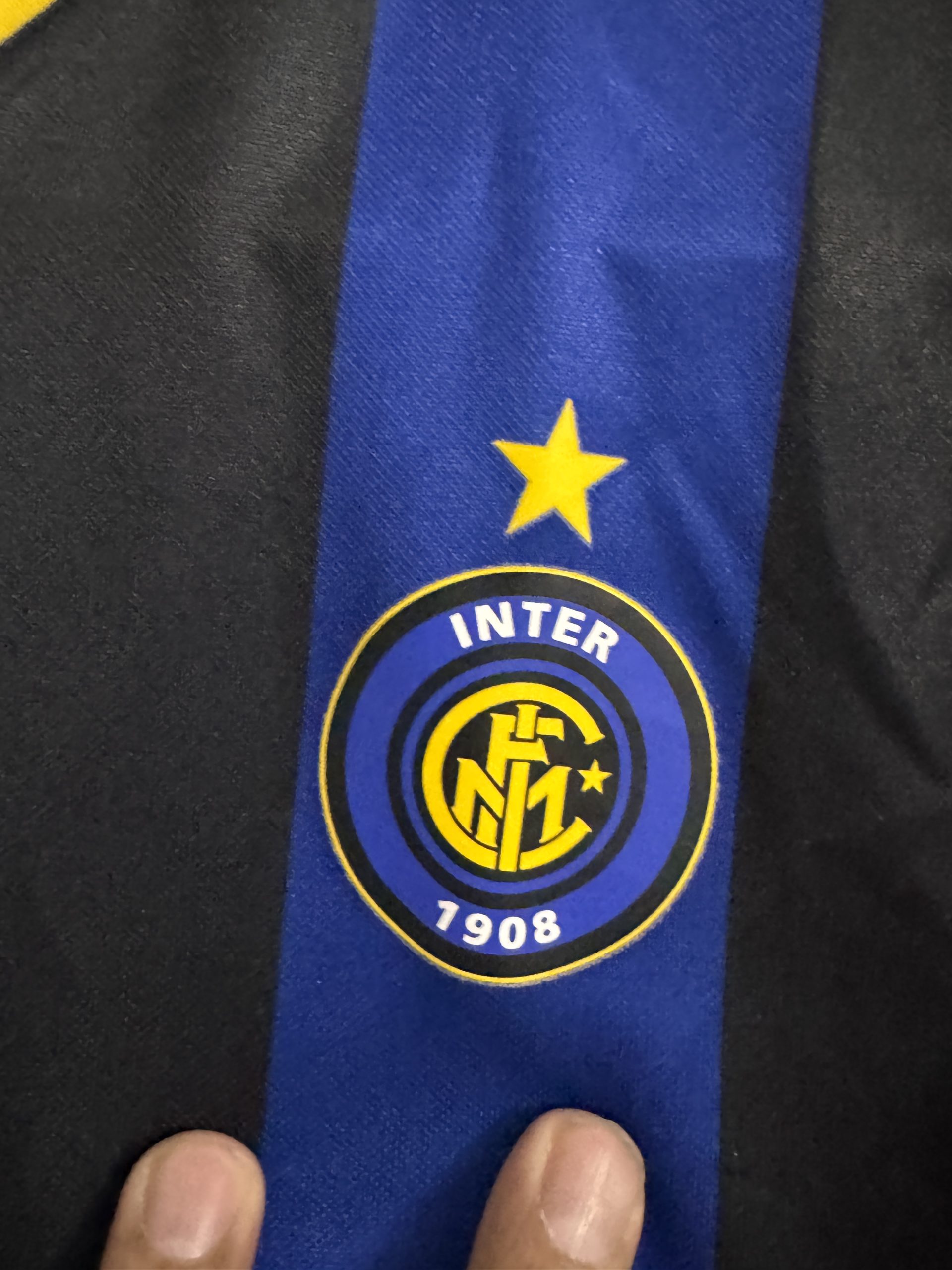 Nike Men's Blue & Black Inter Milan Football Jersey Large 3037 image 3