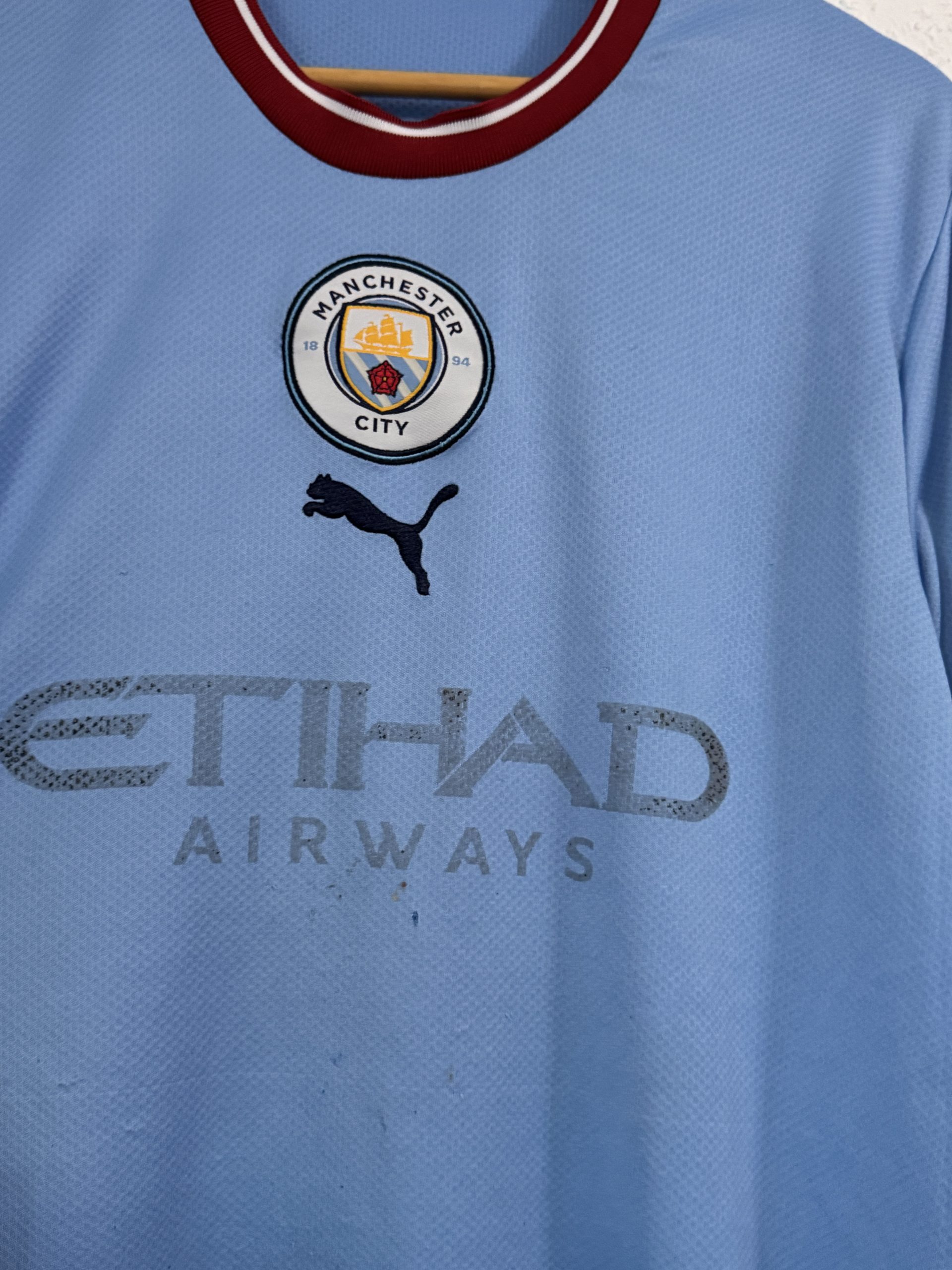 Puma Men's Blue Manchester City Football Jersey Medium 3033 image 3