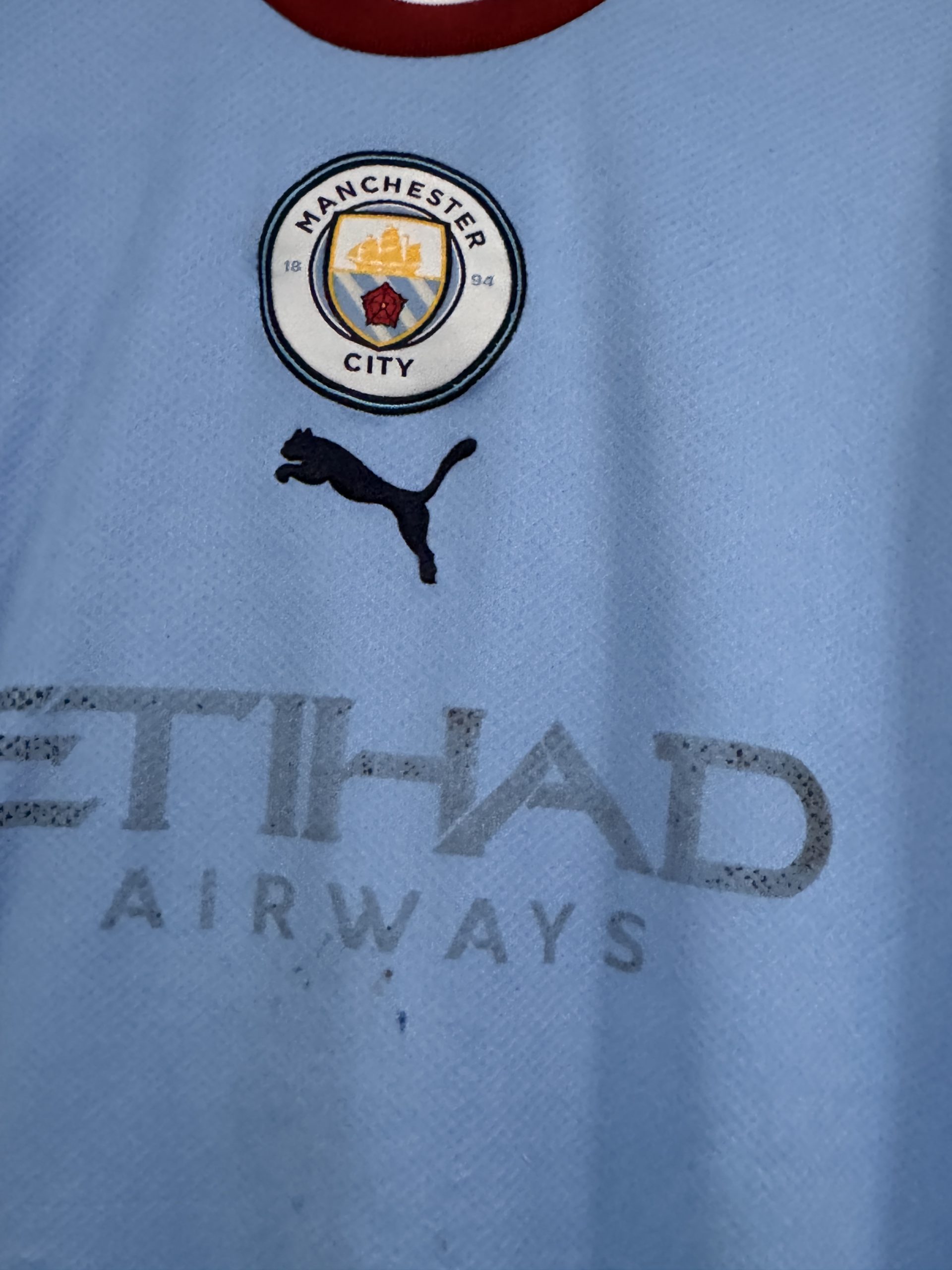 Puma Men's Blue Manchester City Football Jersey Medium 3033 image 5