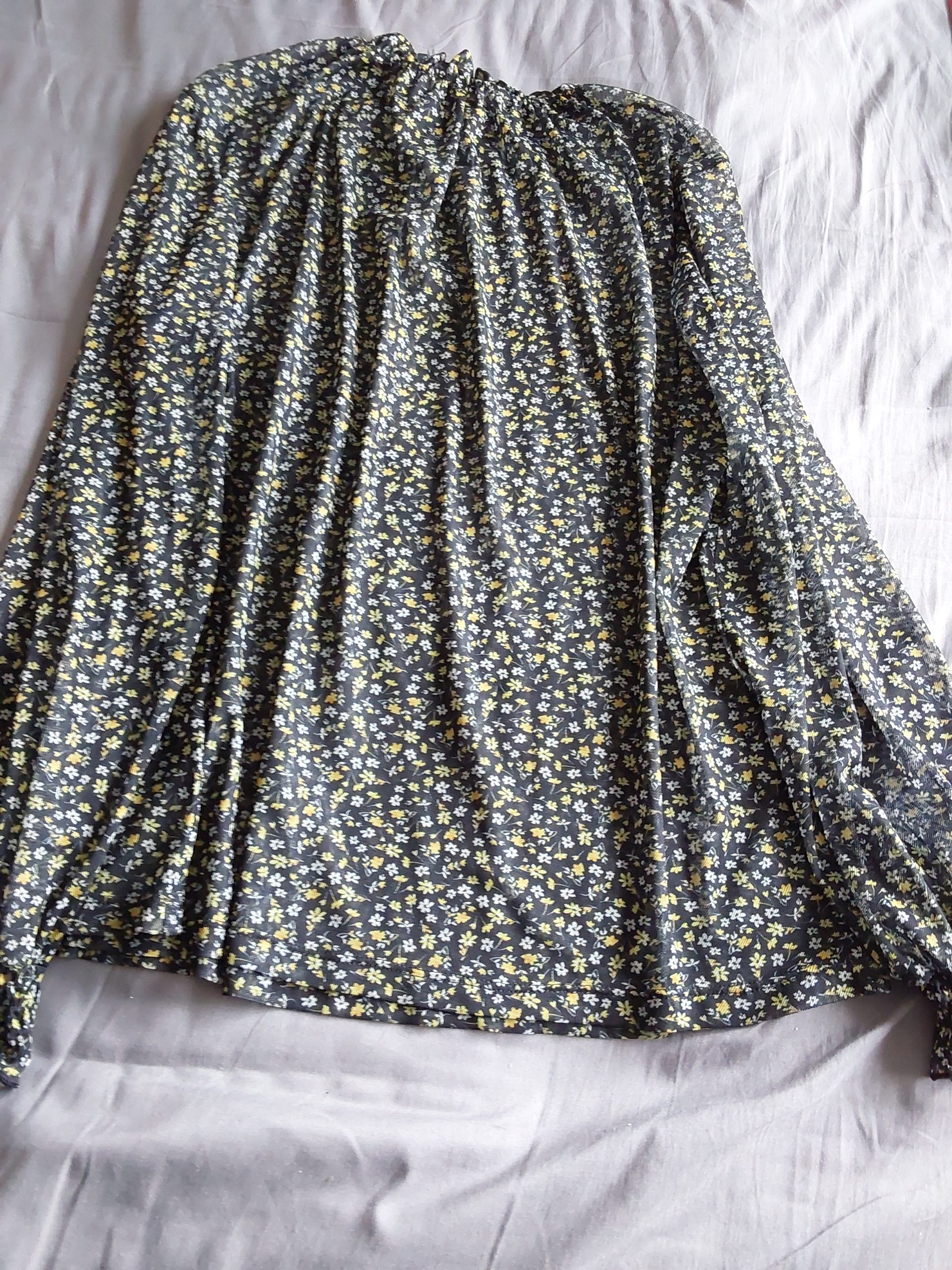 Papaya Black & Yellow Floral Rayon Blend Blouse UK 12 New Ladies Womans image 5
