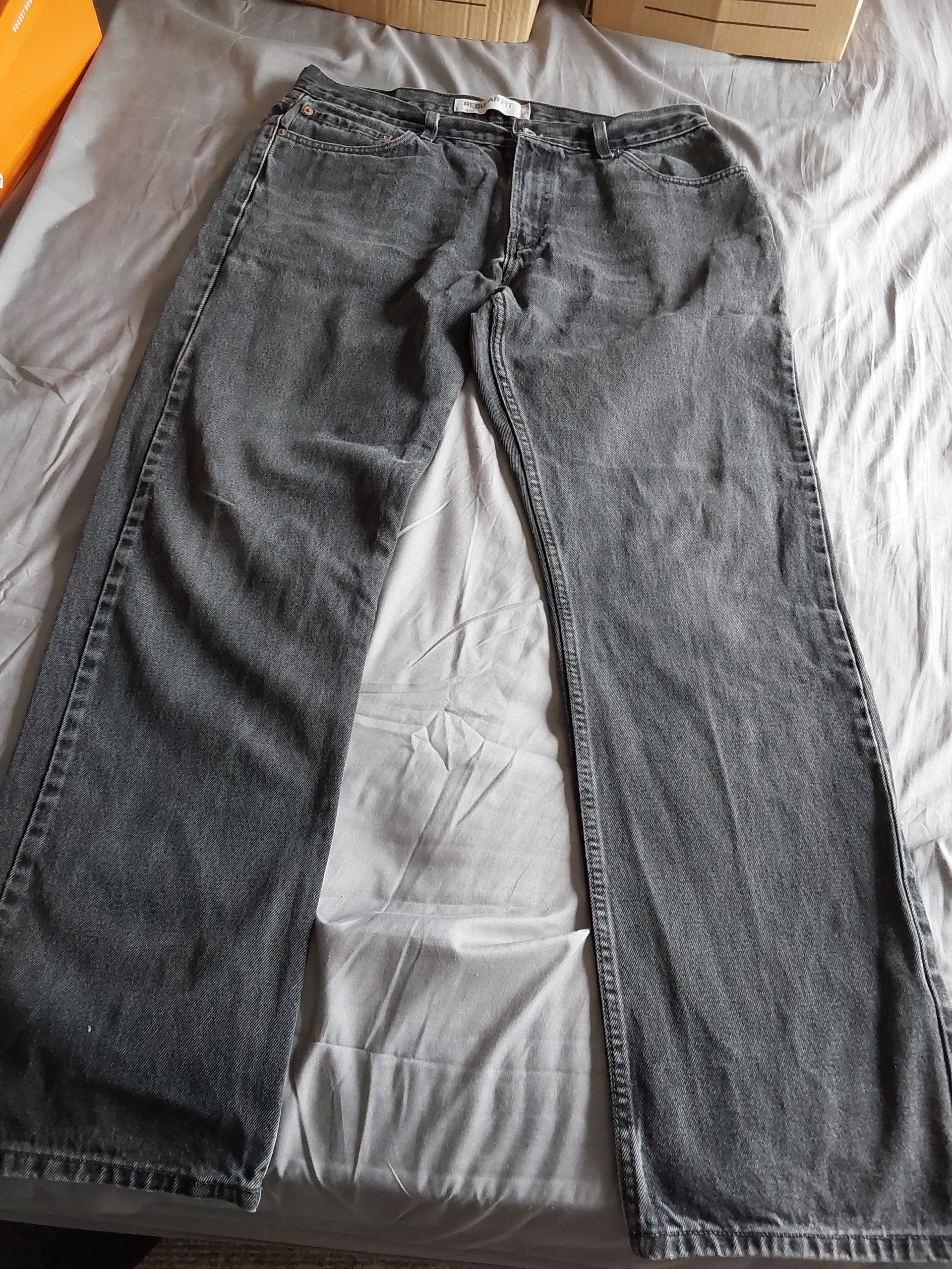 Levi's Black Denim 505 Regular Fit Jeans W36 L32 Dark Casual