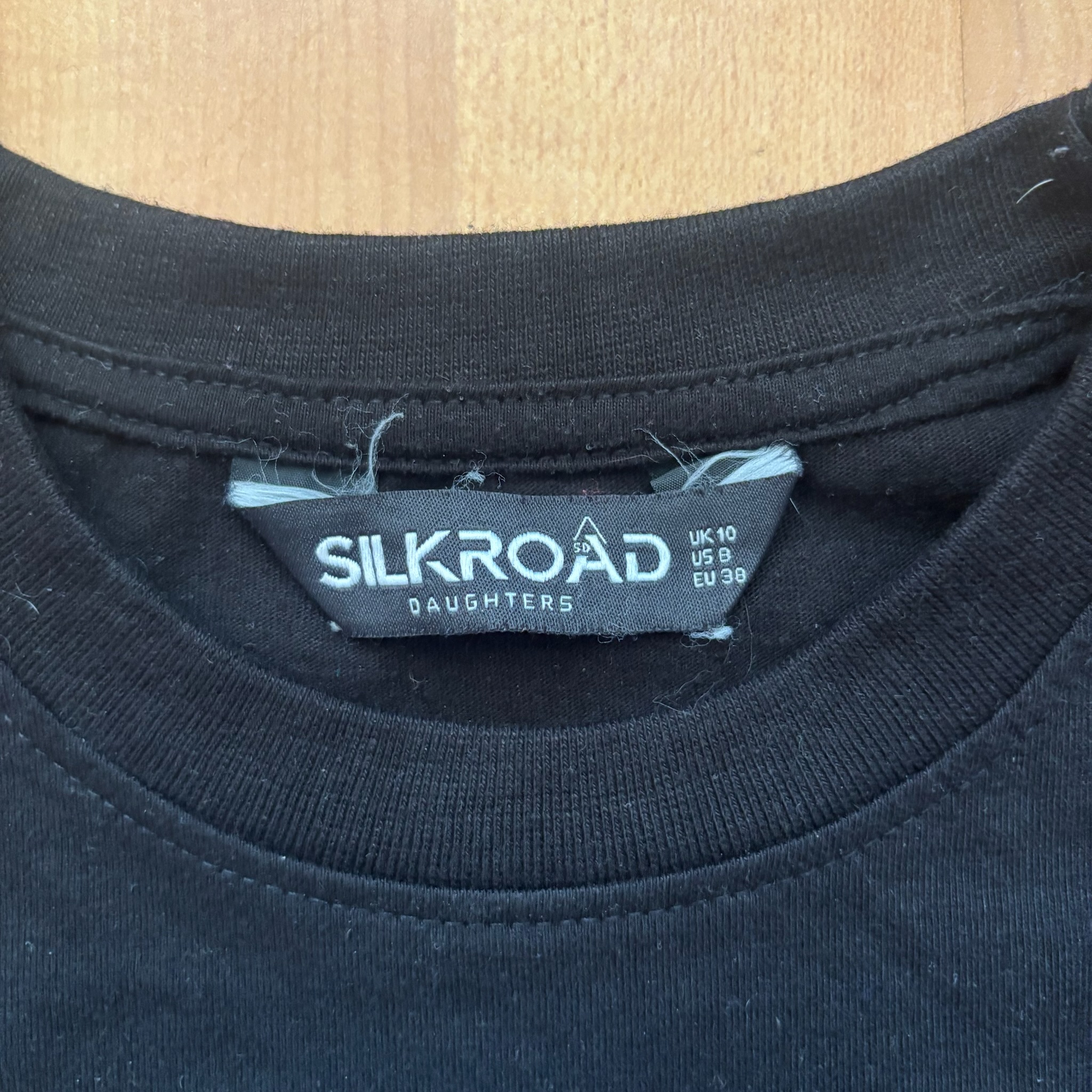 Y2K Silkroad Daughters Black Skull Embellished T-Shirt image 3