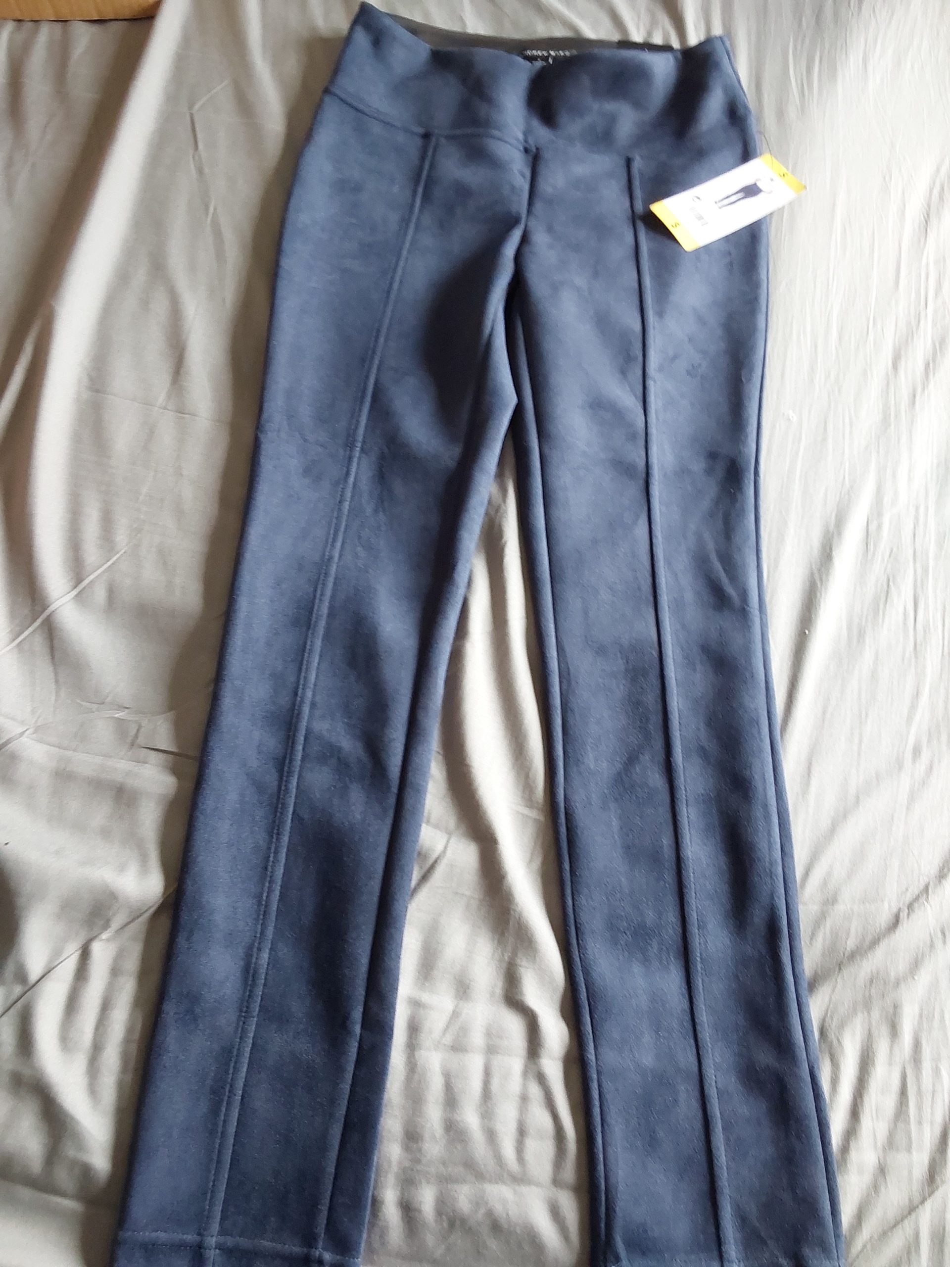 Andrew Marc Navy Blue Women's Leggings Small Velvet Feel Brand New