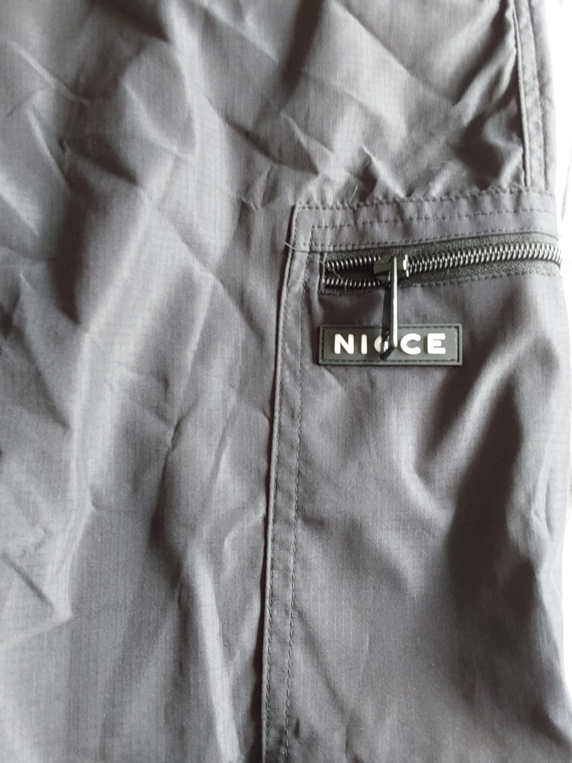 Nicce Men's Grey Cargo Trousers XL Zip Pockets BNWT RRP £79.99 image 2