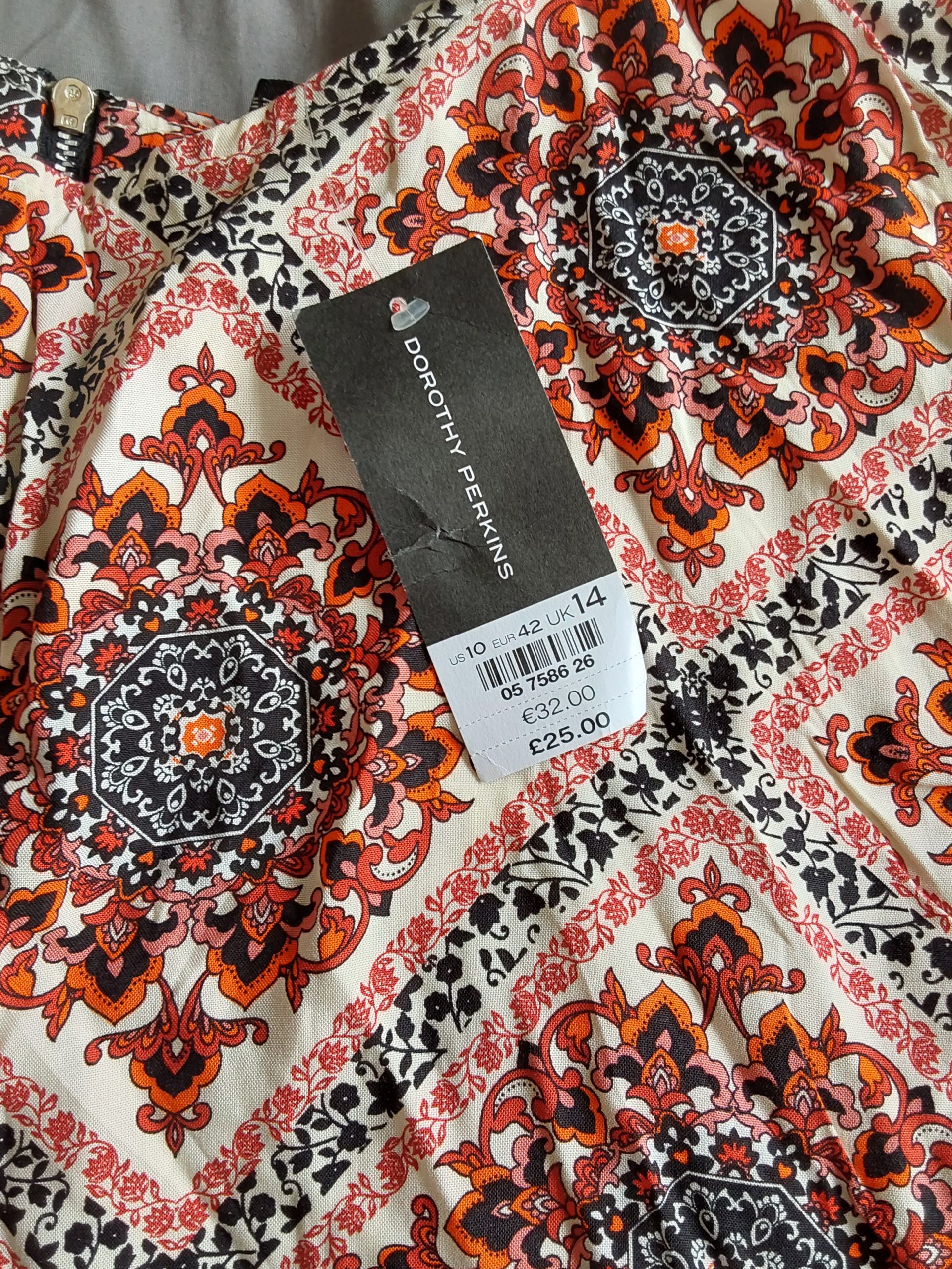 Dorothy Perkins Women's Multi Colour Patterned Top UK 14 BNWT image 6