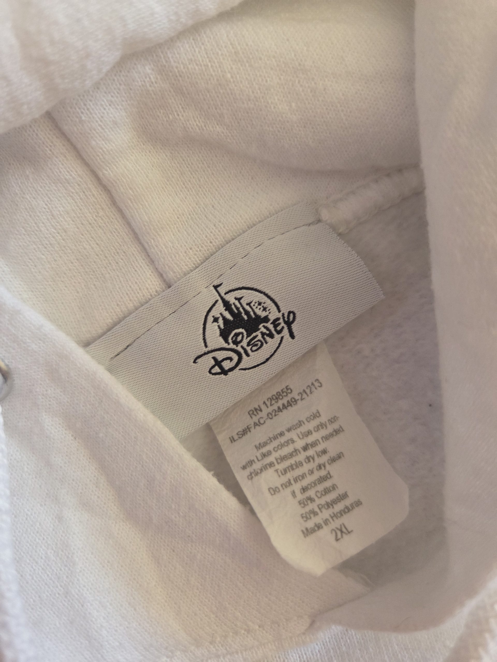 Official Disney Mickey Mouse White Graphic Pullover Hoodie Unisex Size 2XL image 3