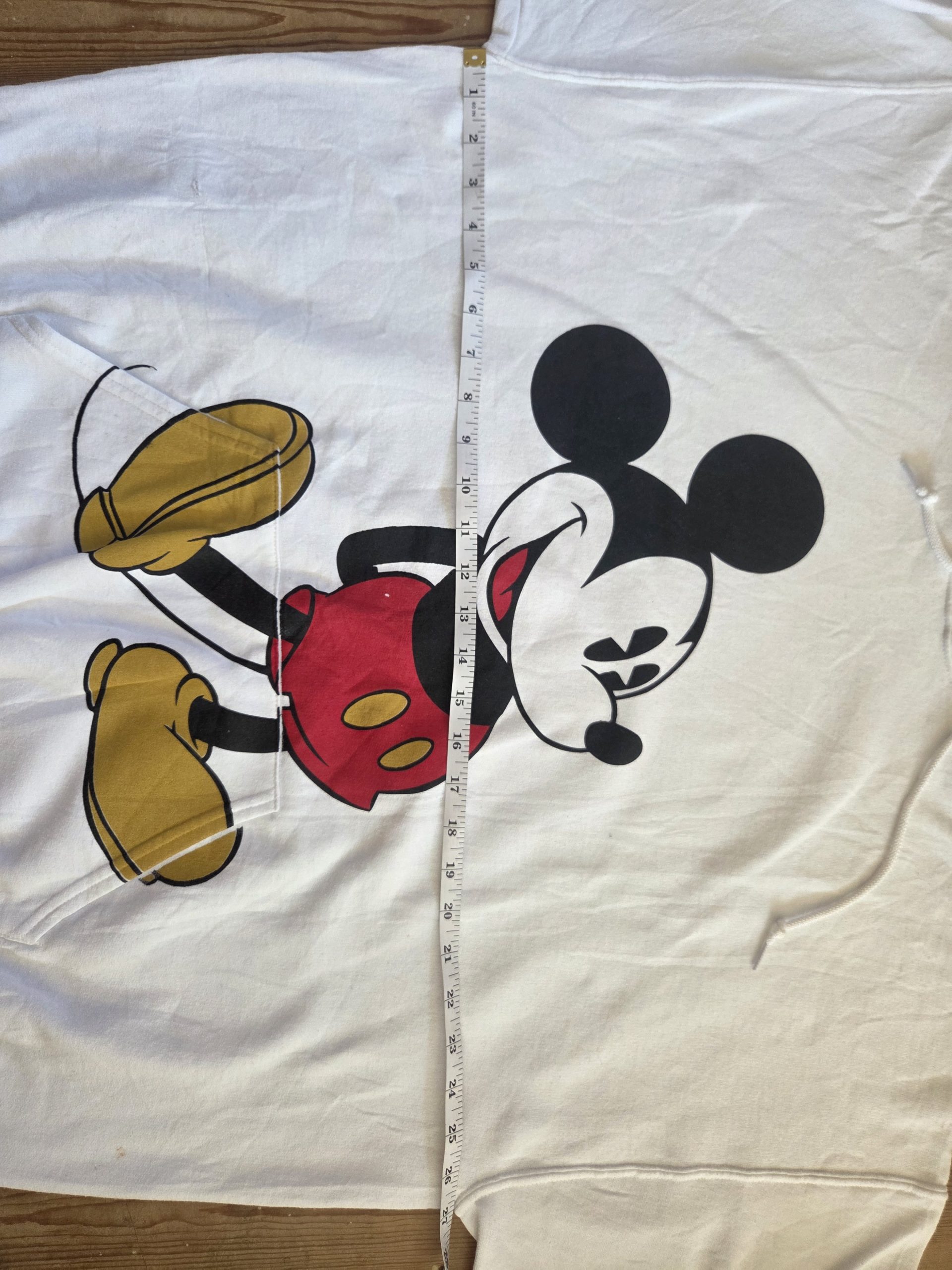 Official Disney Mickey Mouse White Graphic Pullover Hoodie Unisex Size 2XL image 5