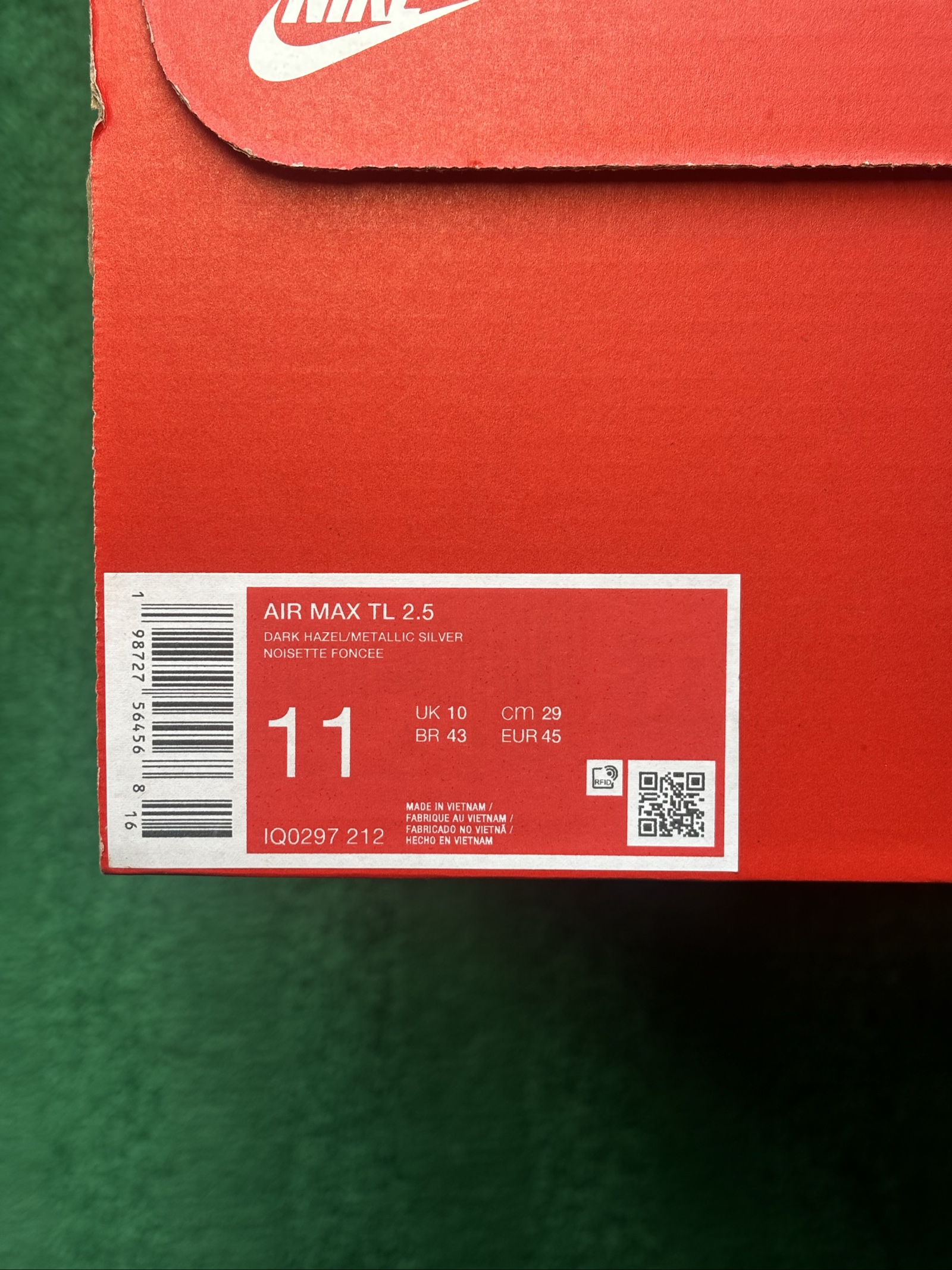 UK 10 Nike Air Max TL 2.5 | Dark Hazel Black Summit White Silver IQ0297-212 New image 6