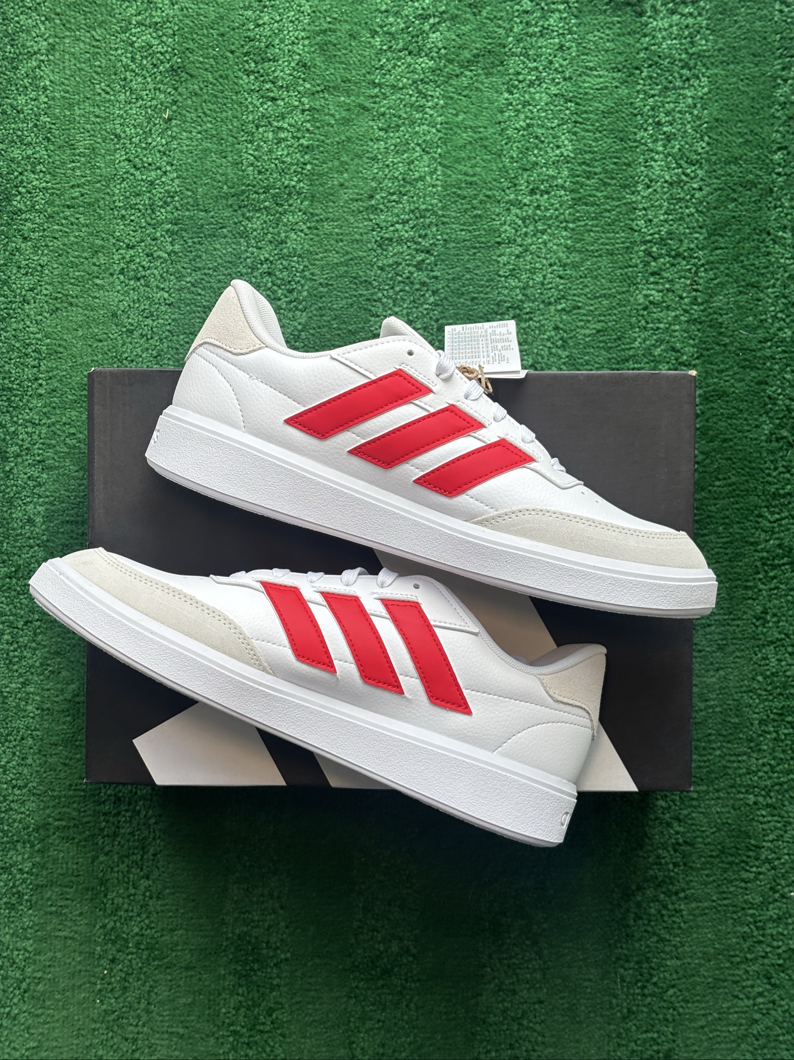 UK 9 Adidas Courtblock | White & Red JP5342 | New image 2