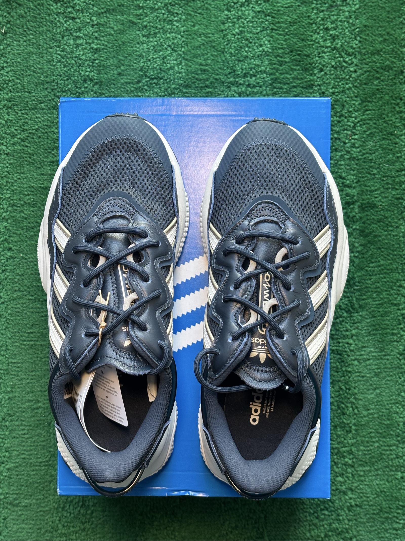 UK 5.5 Adidas Ozweego | Navy & White 758436 image 3