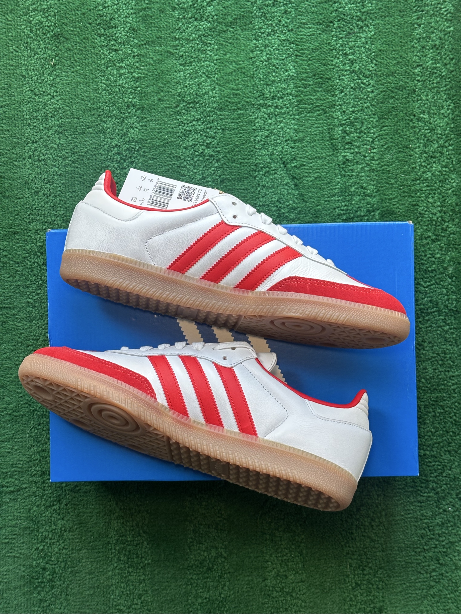 UK 10 adidas Samba x Nottingham Forest | White Red JQ4046 | New image 2