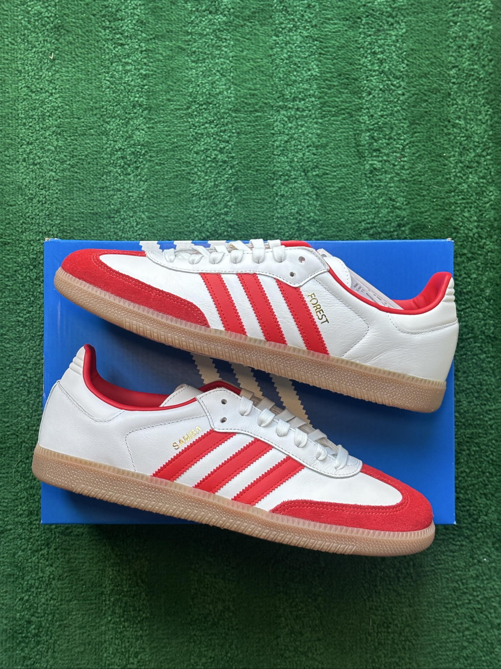 UK 11 adidas Samba x Nottingham Forest | White Red JQ4046 | New