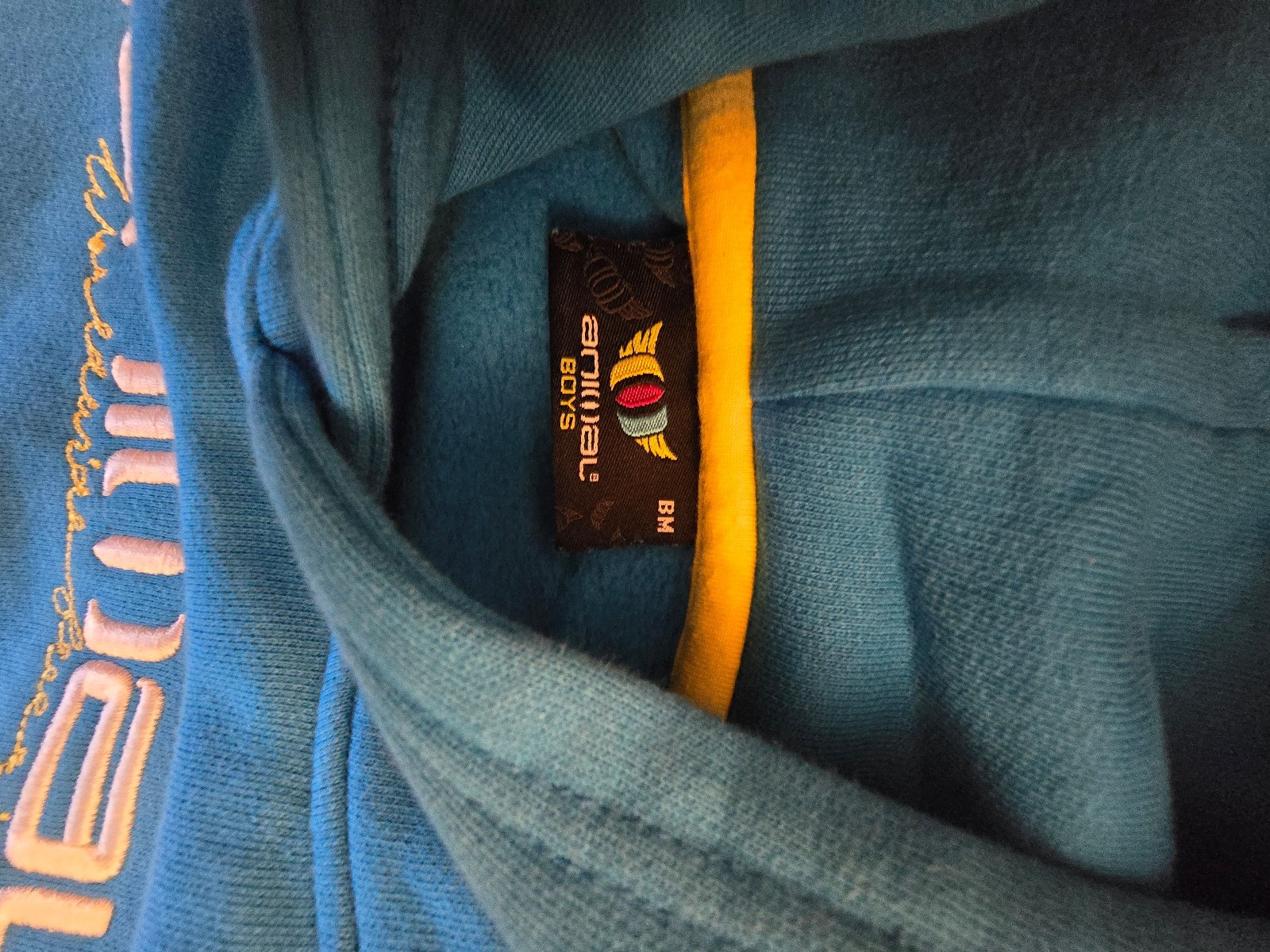 Animal Boys Blue Hoodie Medium 11-12 Years image 5