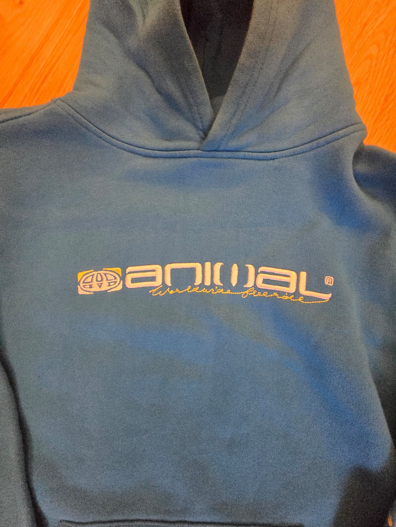 Animal Boys Blue Hoodie Medium 11-12 Years image 2