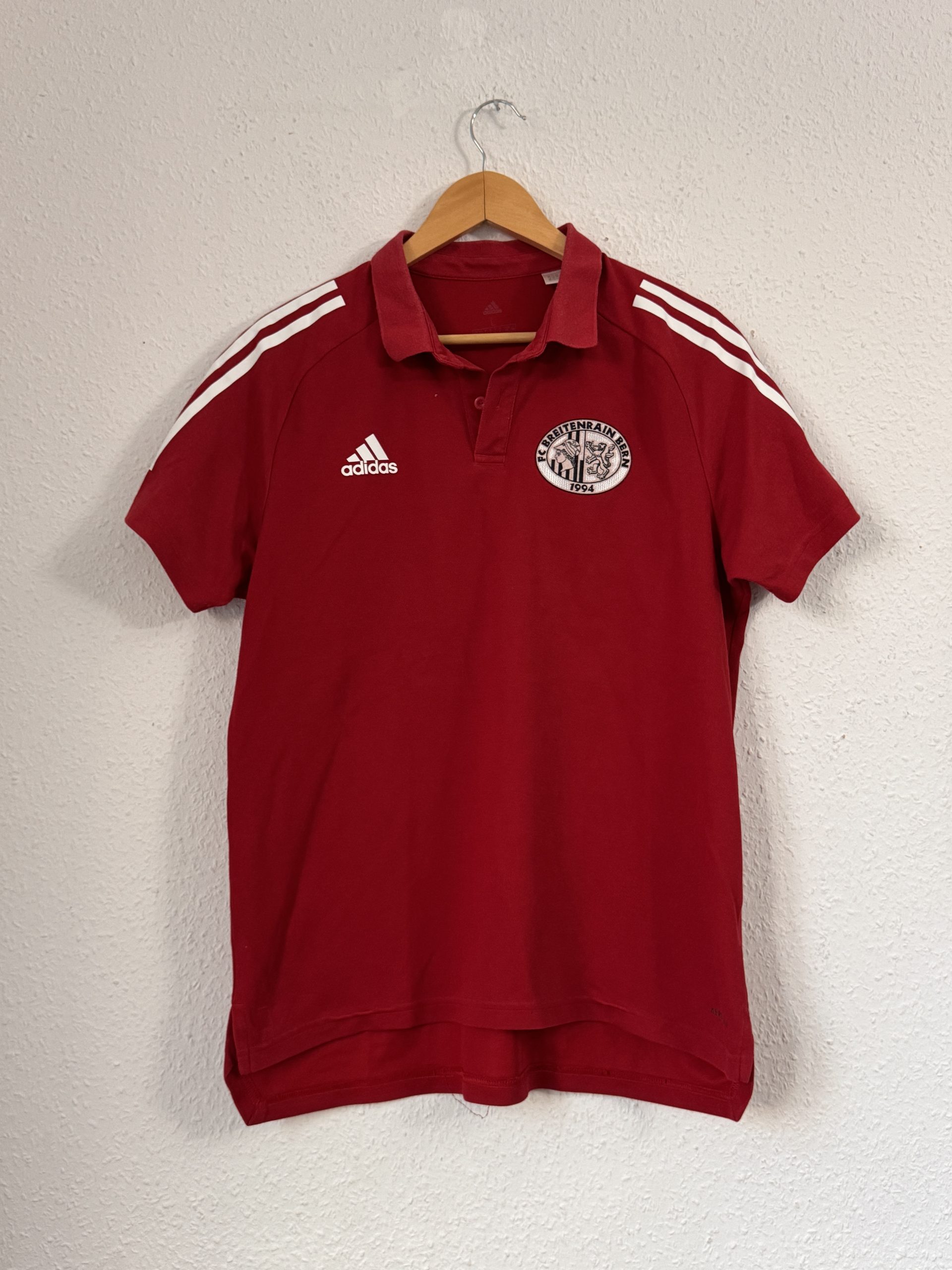 Adidas Men's Red FC Breitenrain Bern Polo Shirt Large 3032