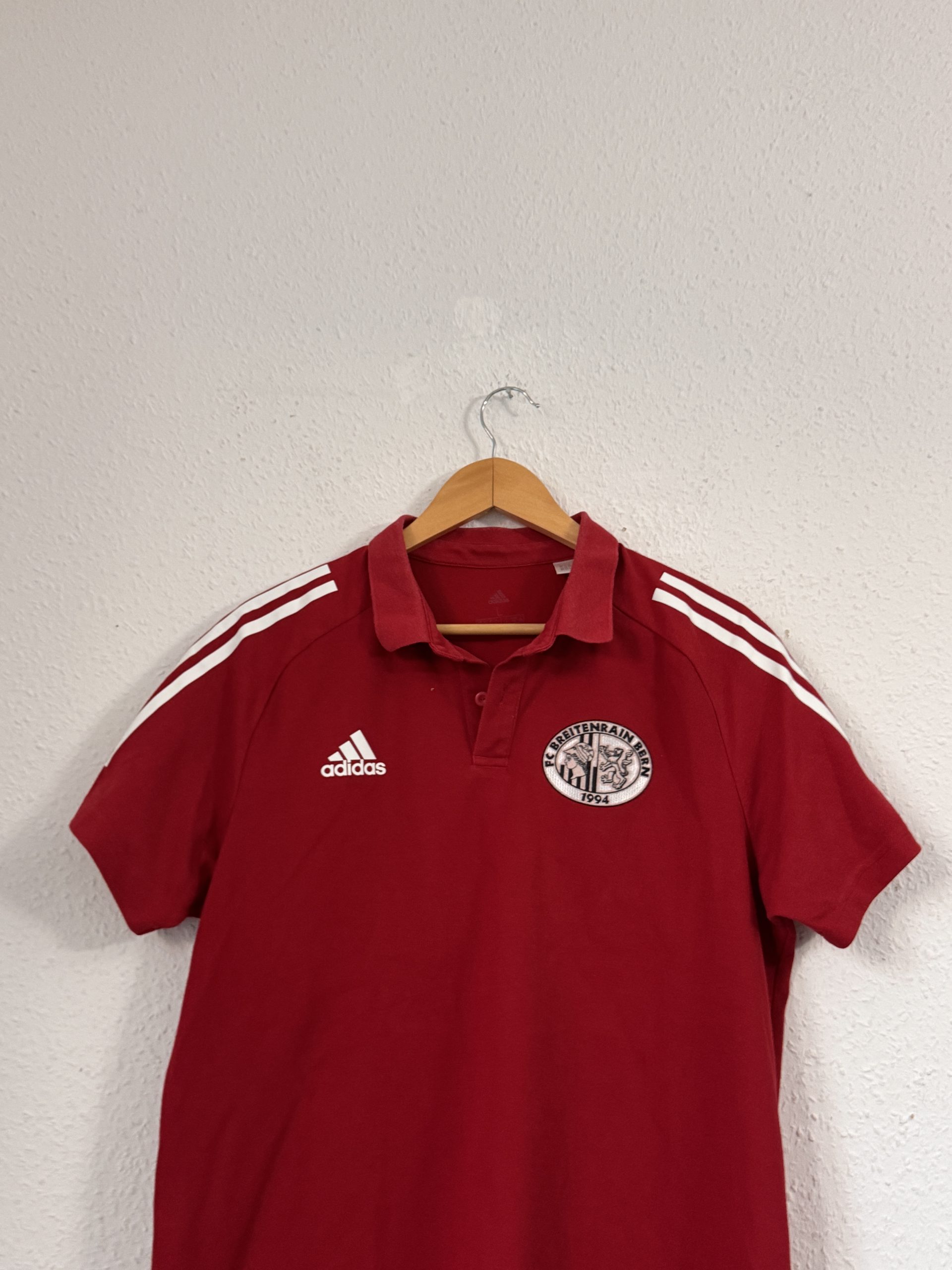 Adidas Men's Red FC Breitenrain Bern Polo Shirt Large 3032 image 3