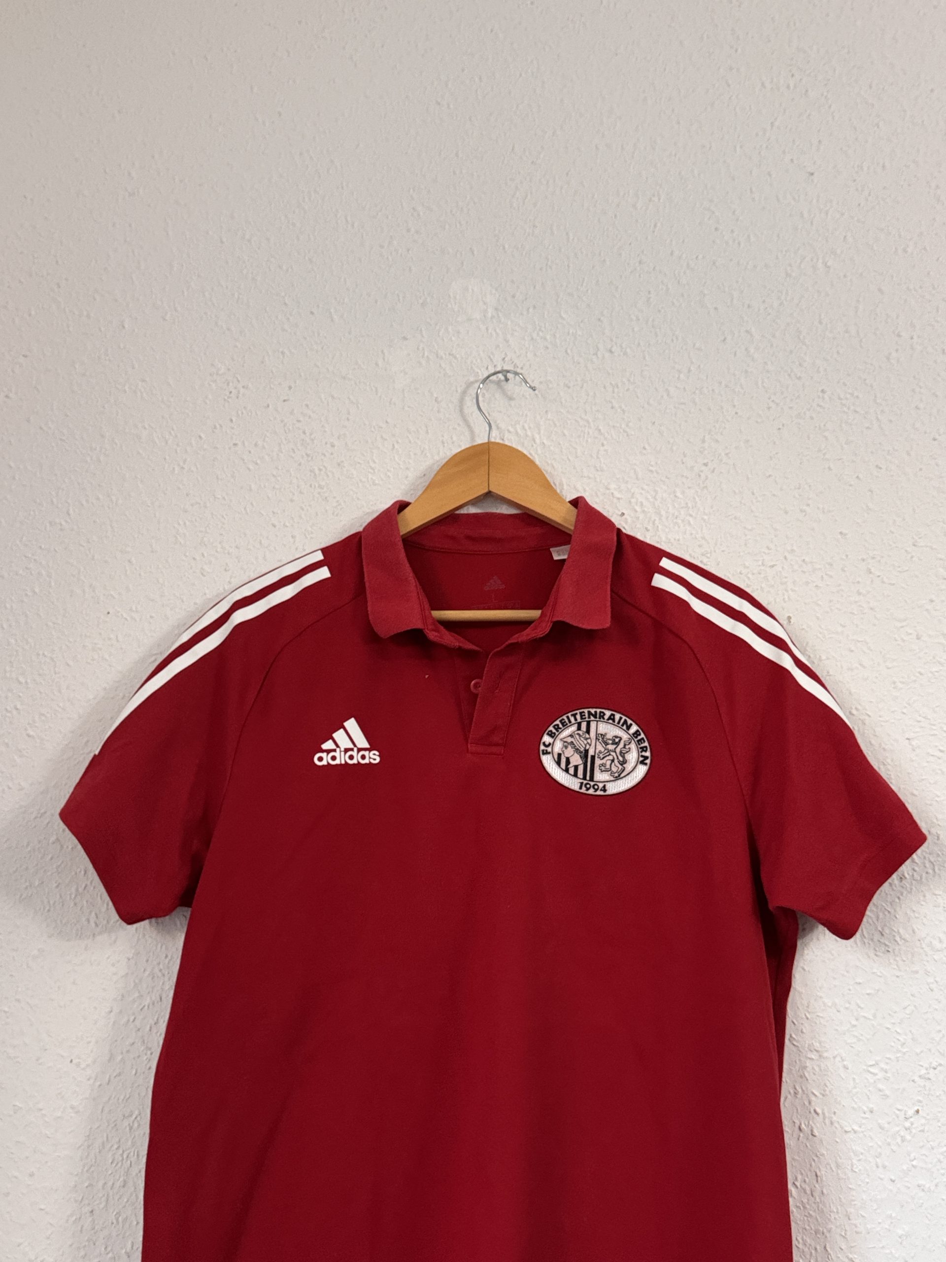 Adidas Men's Red FC Breitenrain Bern Polo Shirt Large 3032 image 4