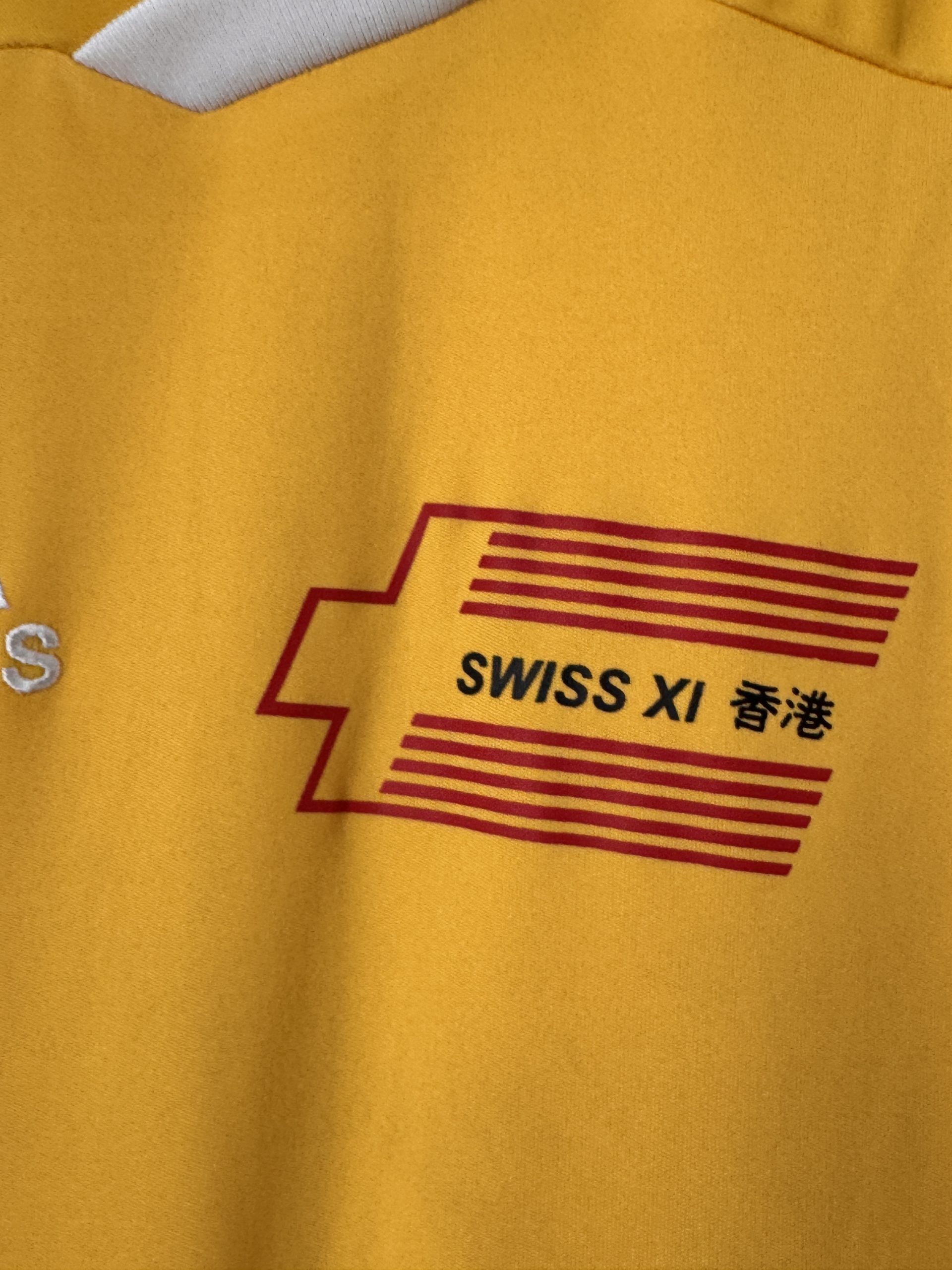 Adidas Yellow UBS Logo Football Jersey Medium 3016 image 3