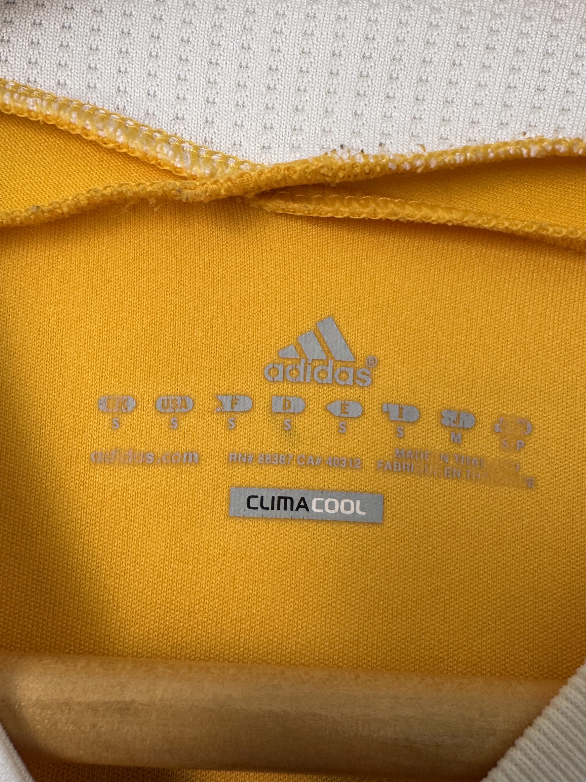 Adidas Yellow UBS Logo Football Jersey Medium 3016 image 7