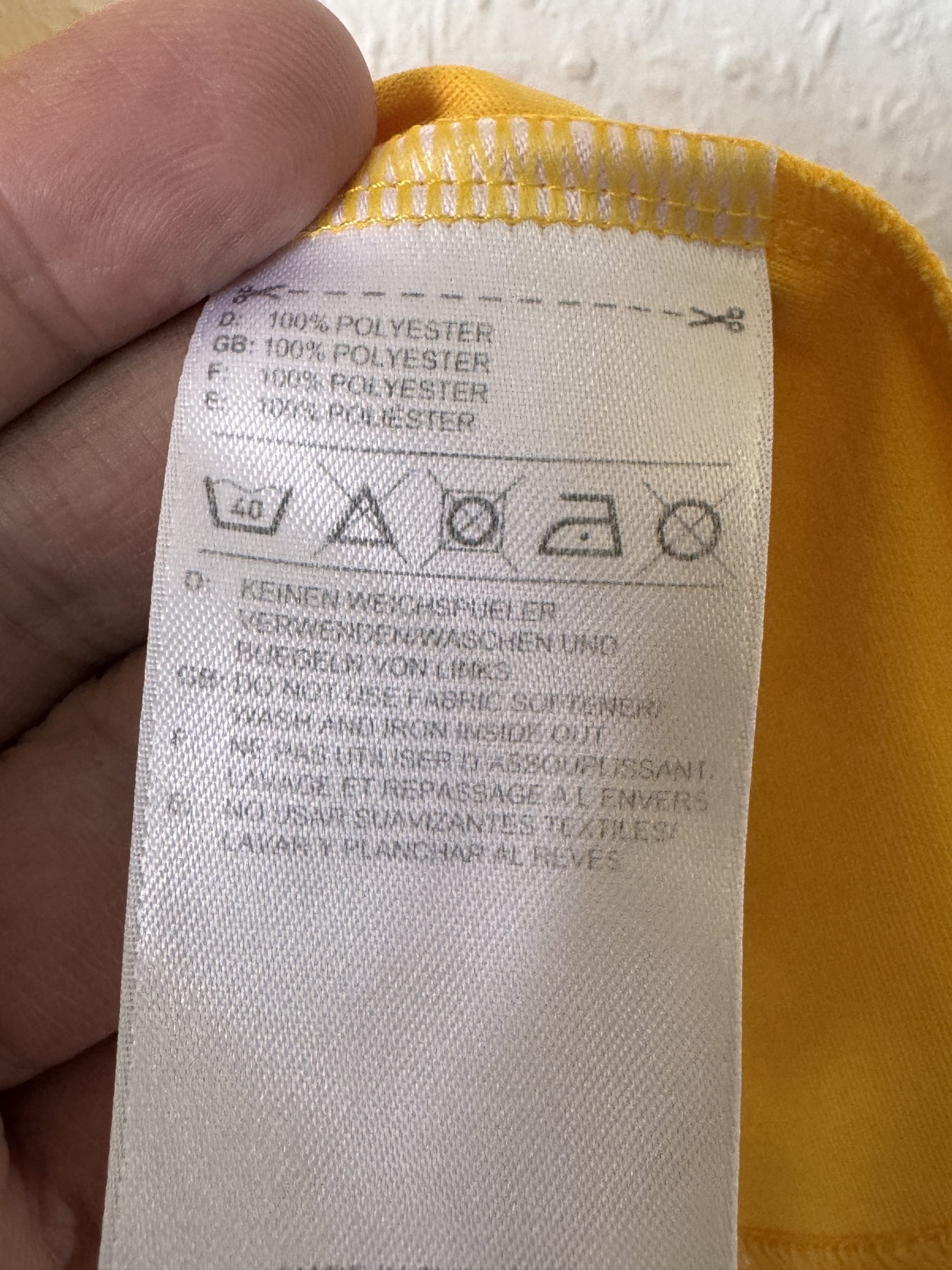 Adidas Yellow UBS Logo Football Jersey Medium 3016 image 8