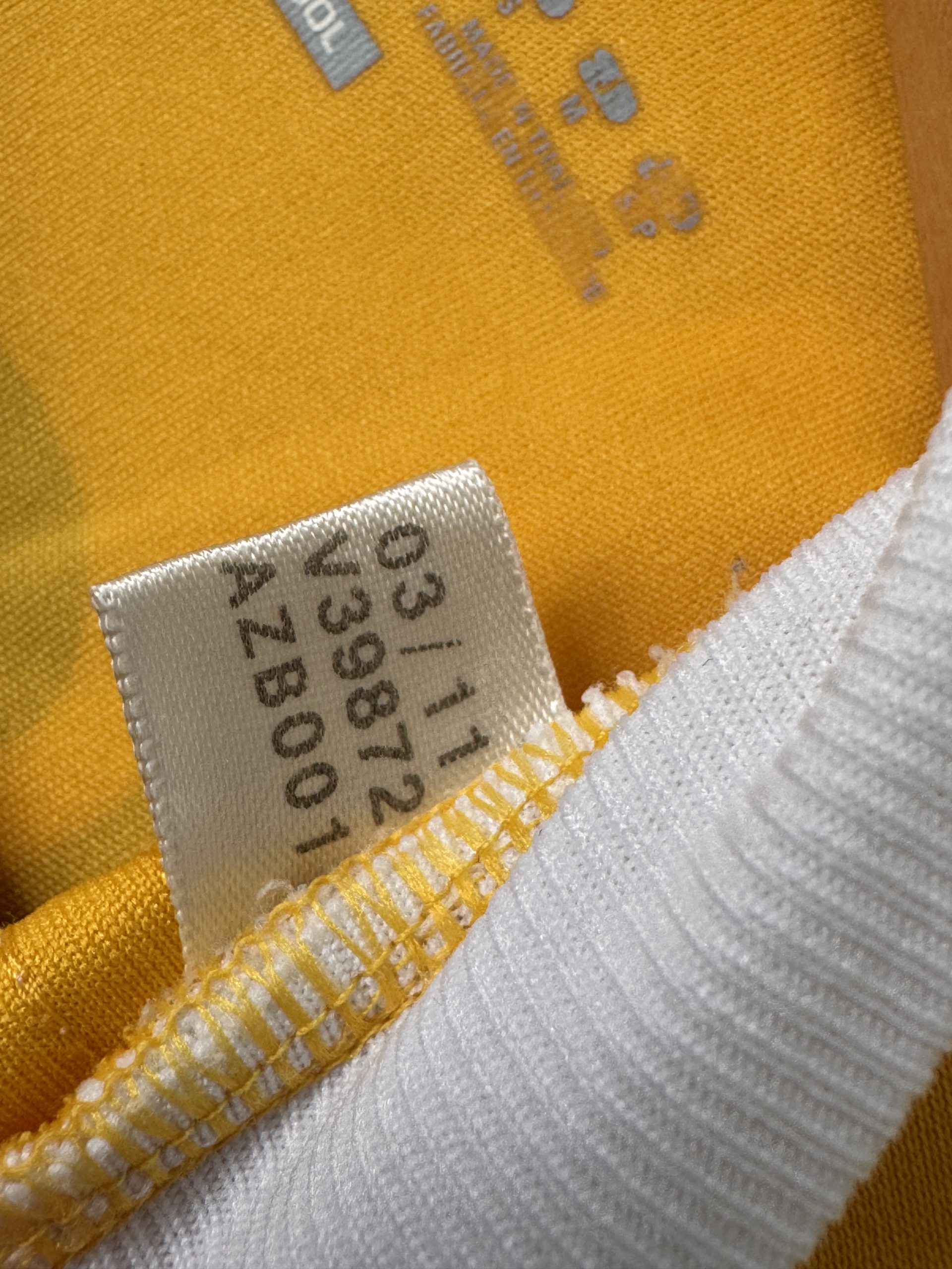 Adidas Yellow UBS Logo Football Jersey Medium 3016 image 10