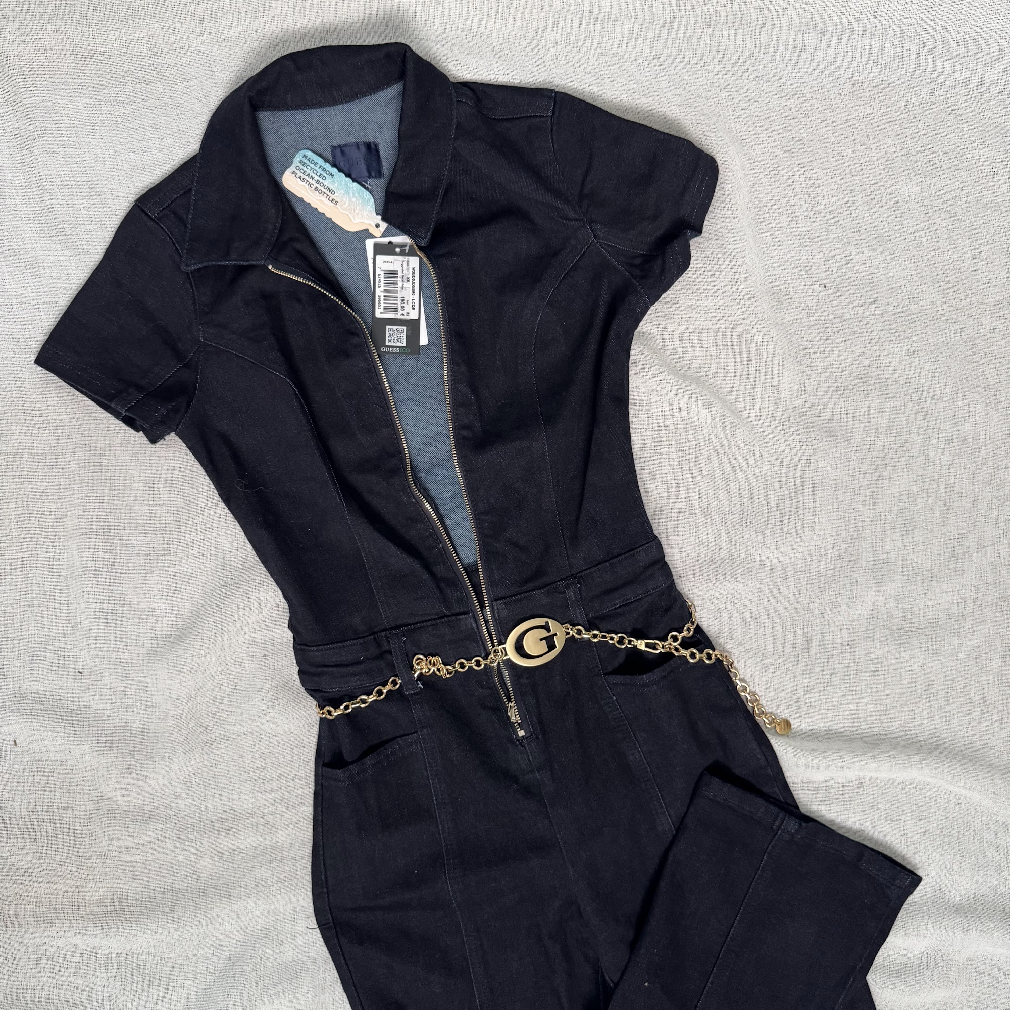 Mono denim Guess Eco – Azul oscuro, XS (tara)