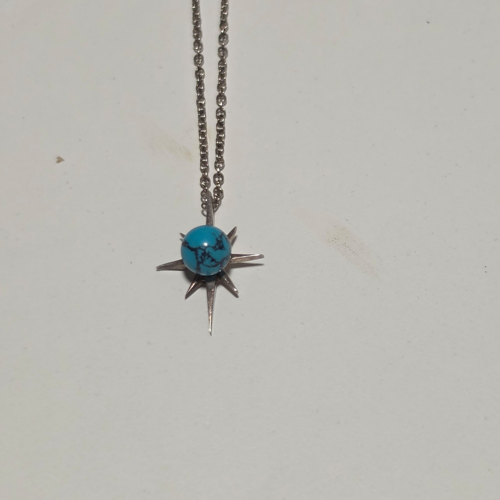 Sterling Silver & Turquoise Pendant Necklace