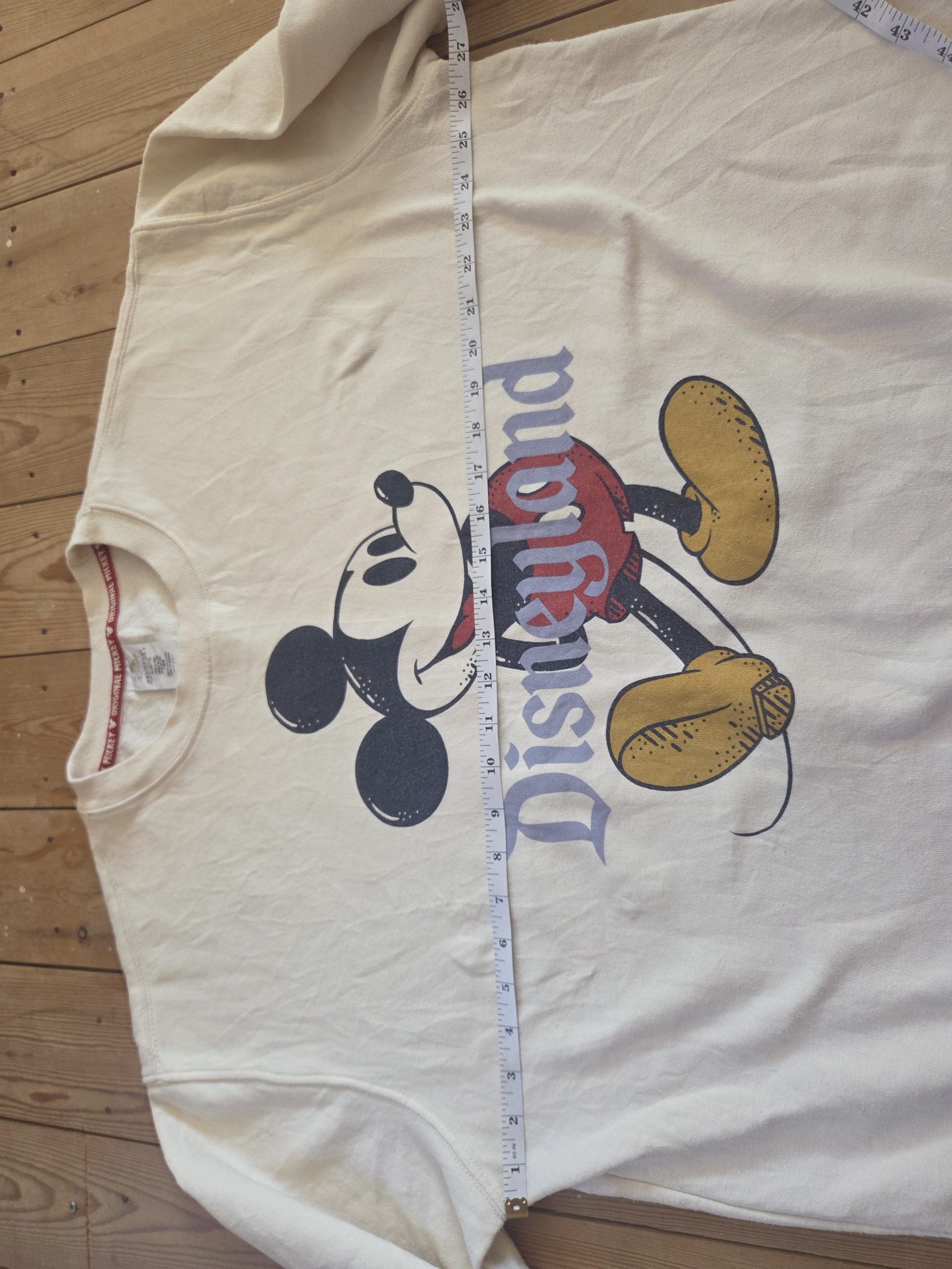 Official Disney Disneyland Mickey Mouse Cream Sweatshirt Size XL image 4
