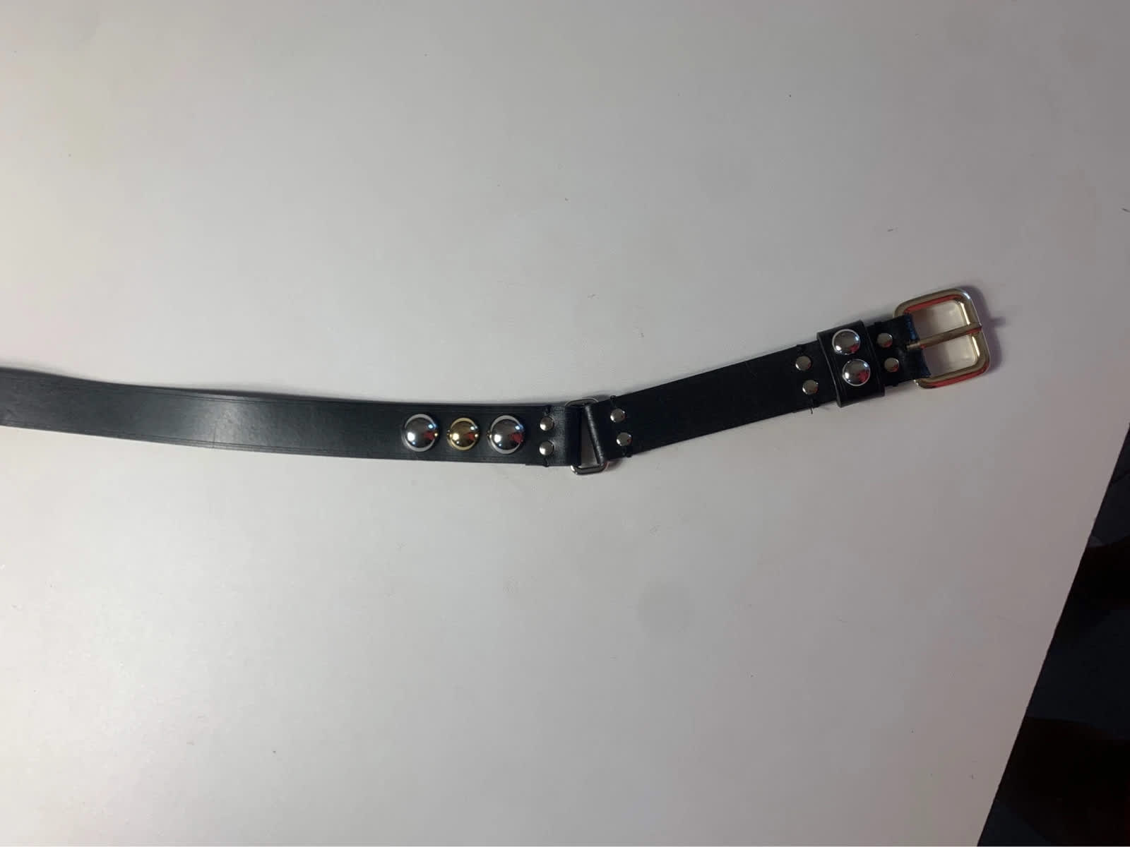 Ceinture noire sandro en cuir vachette 100% cloutée - taille L image 3